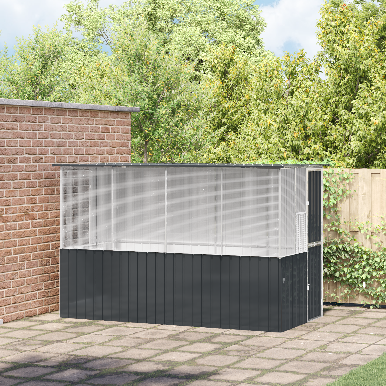 Bird Cage Anthracite215x78x200 cm Galvanised Steel