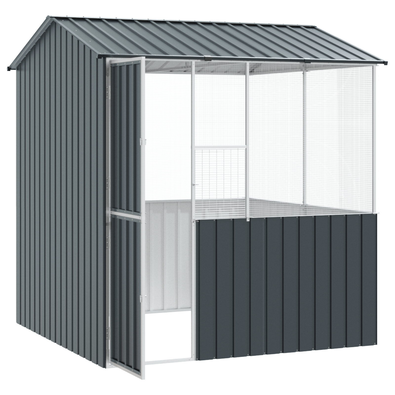 Bird Cage Anthracite215x78x200 cm Galvanised Steel - Image 4