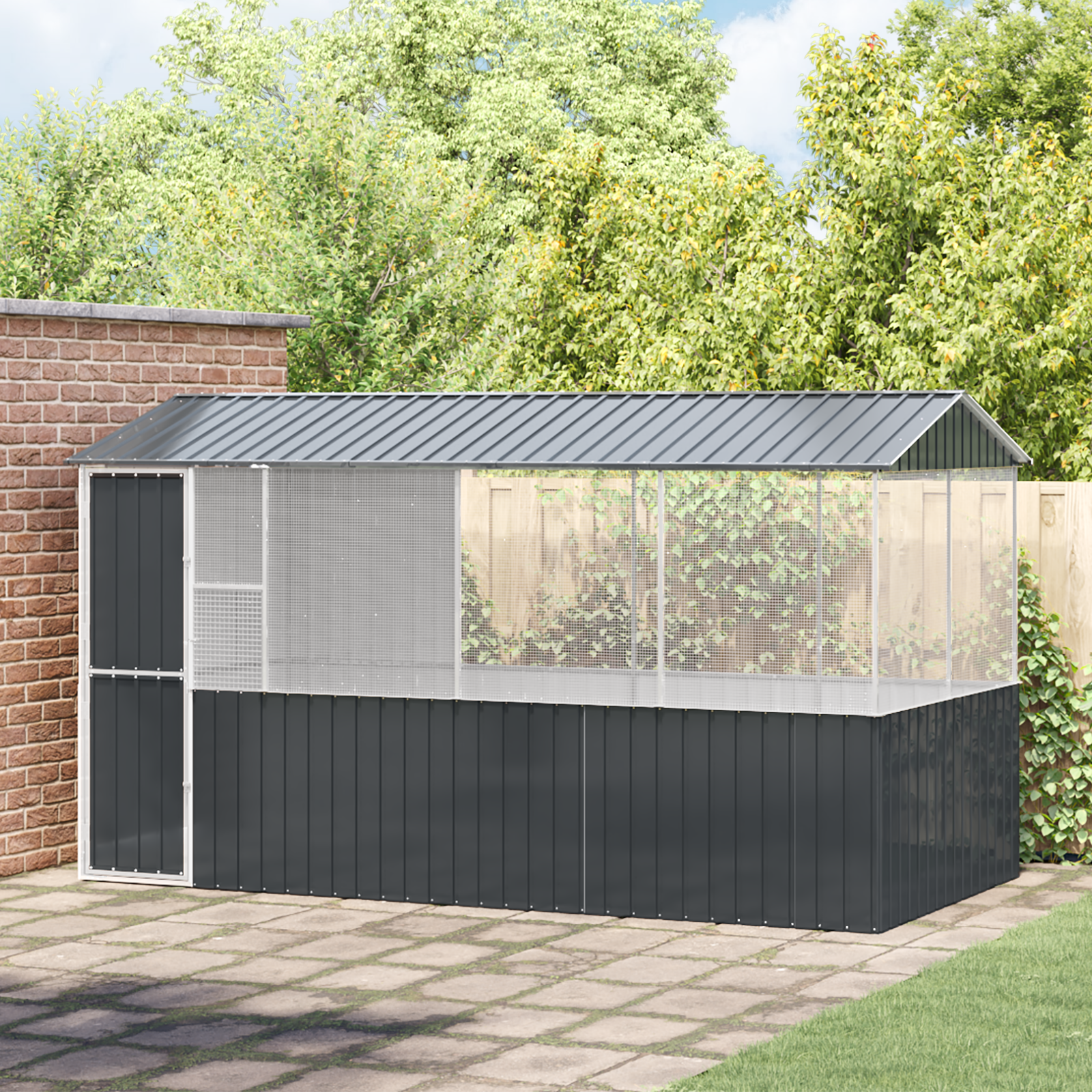 Bird Cage Anthracite215x78x200 cm Galvanised Steel