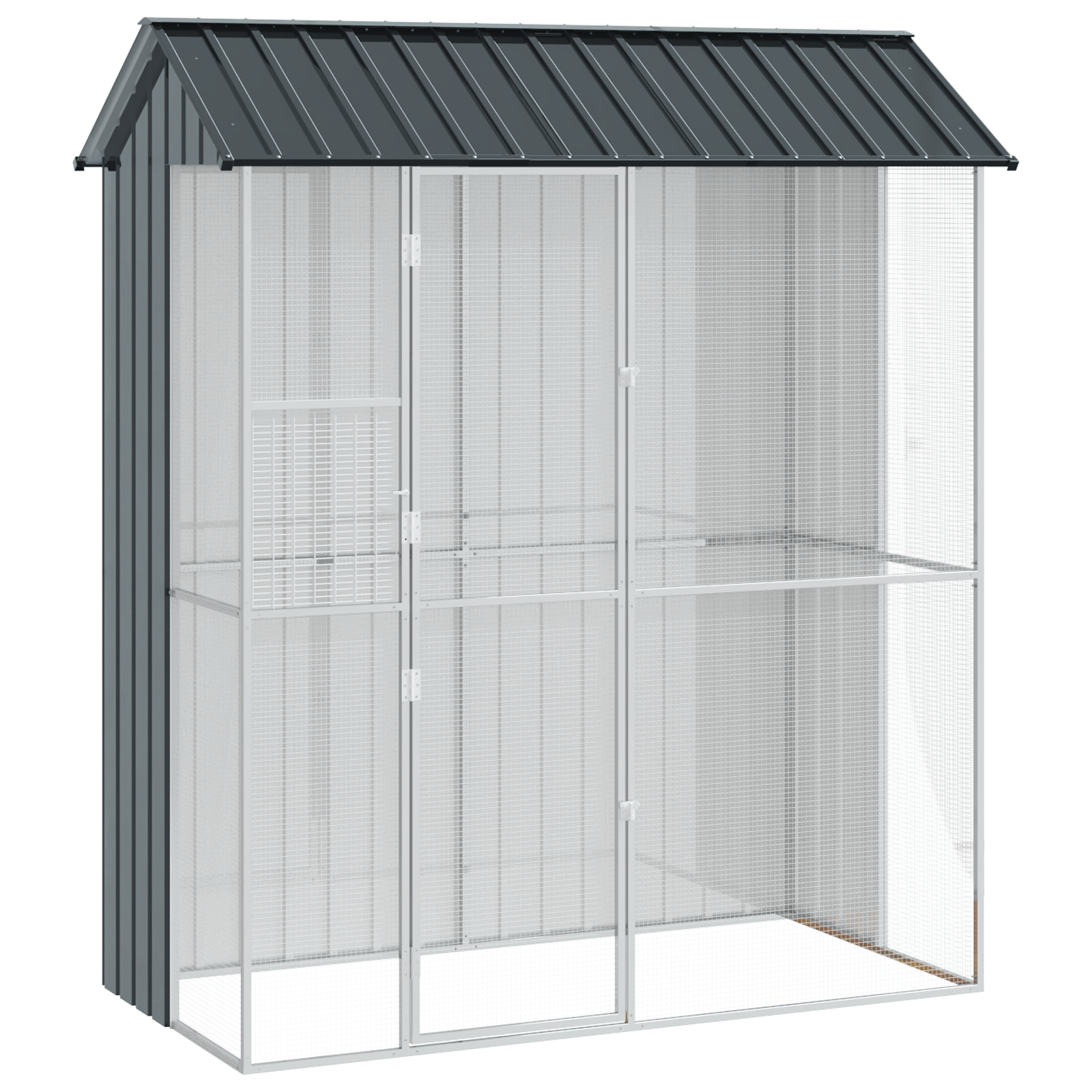 Bird Aviary Anthracite 215x110x247 cm Steel - Image 2
