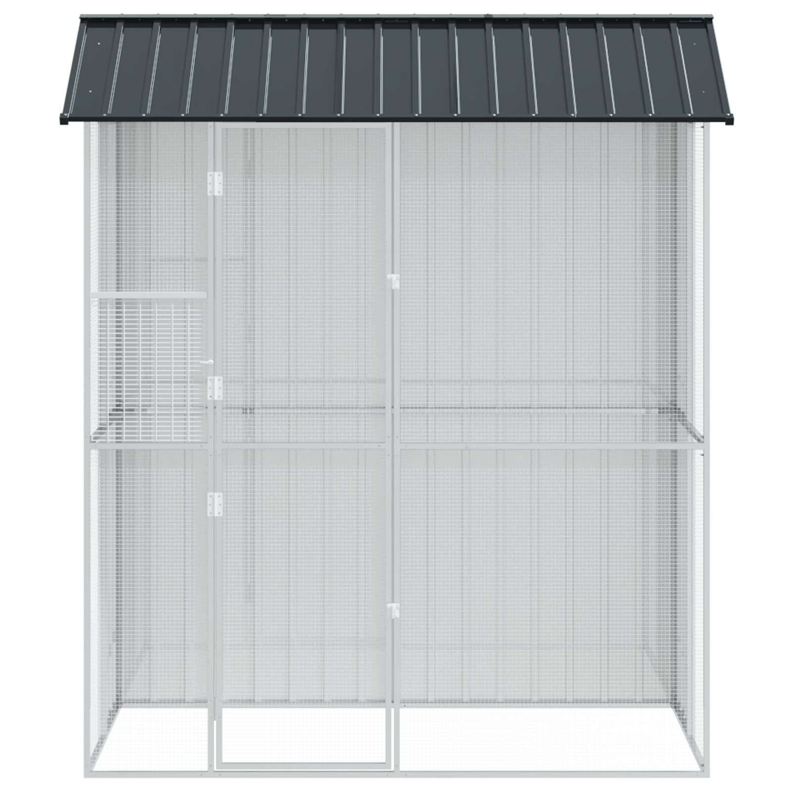 Bird Aviary Anthracite 215x110x247 cm Steel - Image 6