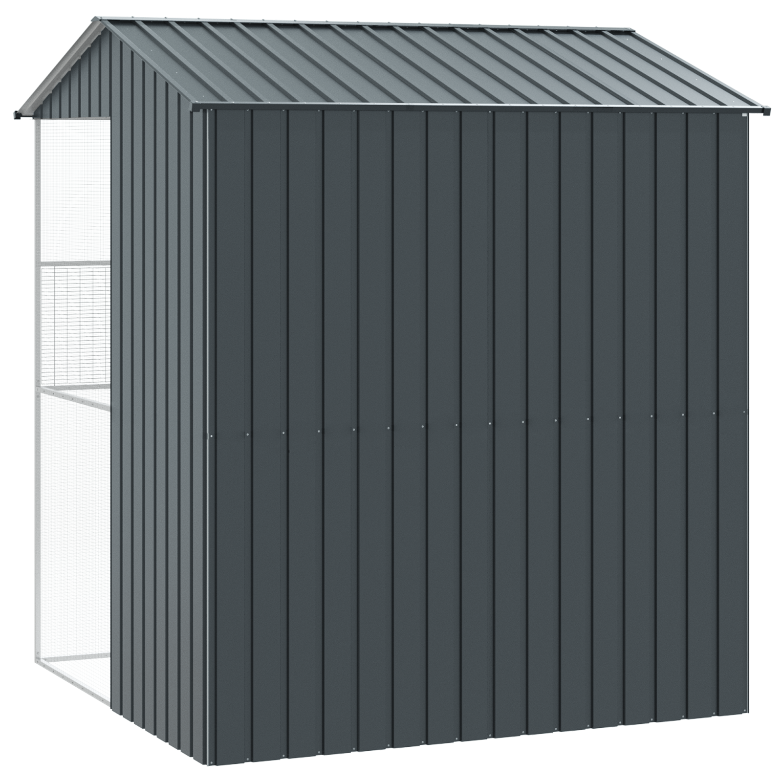 Bird Aviary Anthracite 215x210x247 cm Steel - Image 5