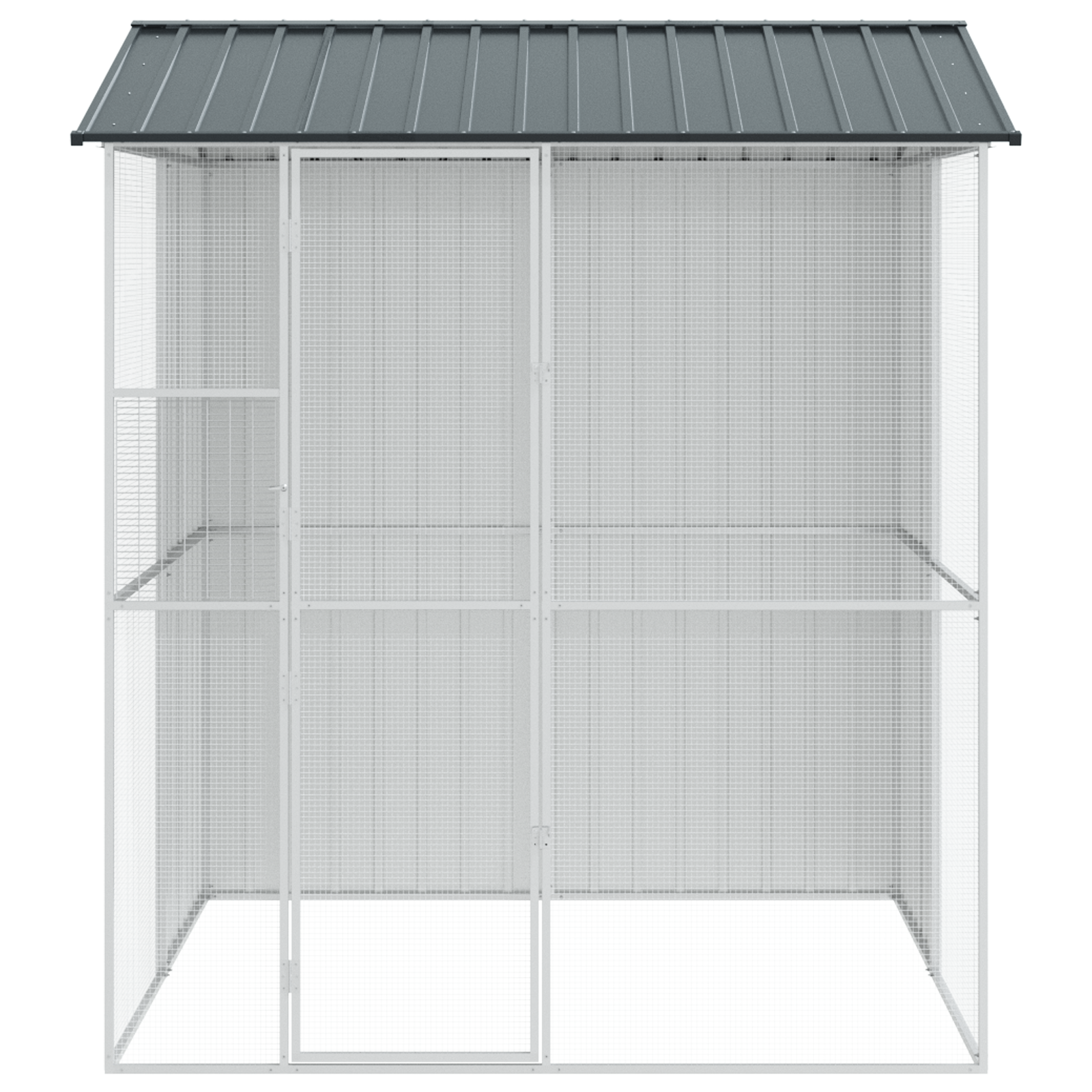 Bird Aviary Anthracite 215x210x247 cm Steel - Image 6