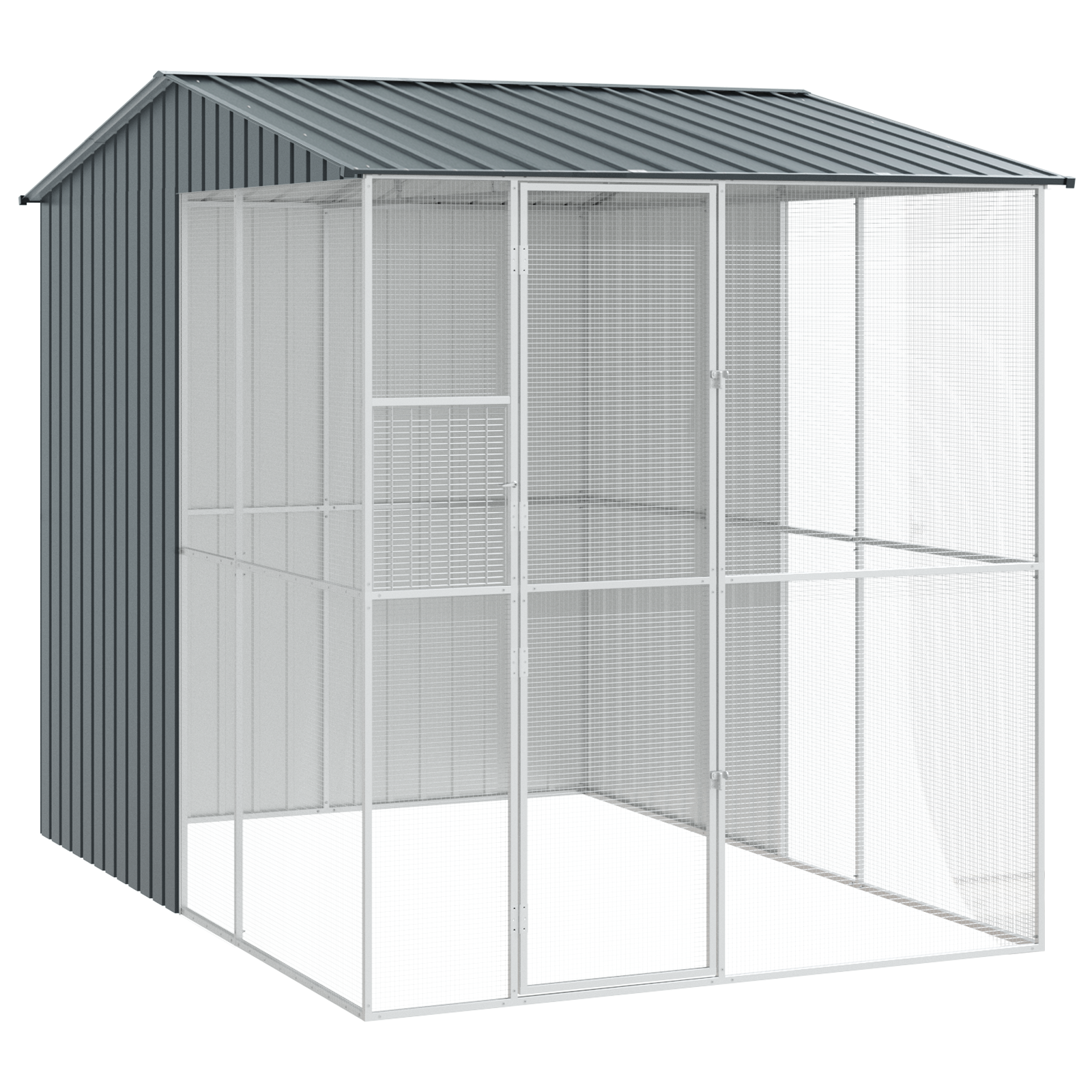 Bird Aviary Anthracite 215x310x247 cm Steel - Image 2