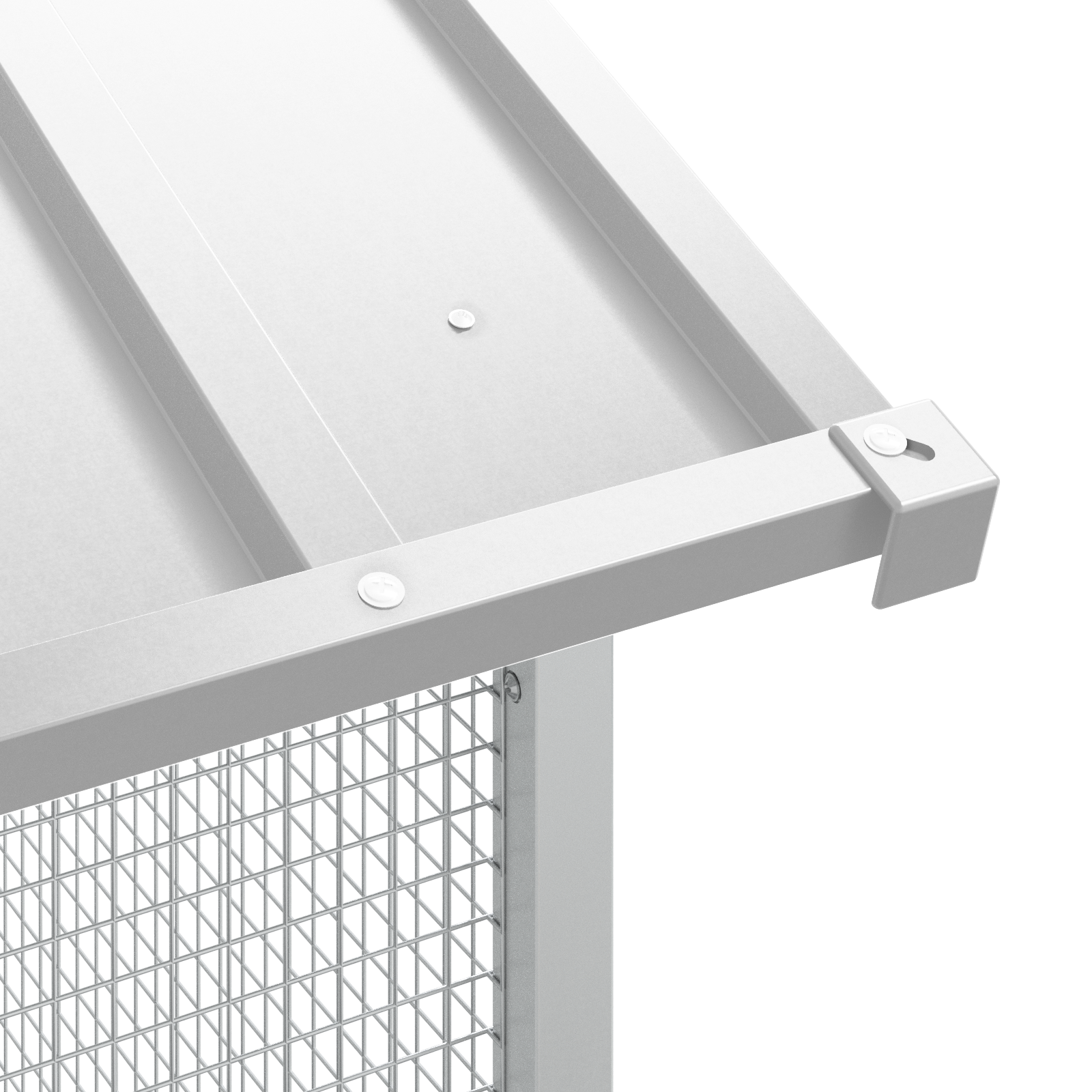 Bird Aviary Grey 215x310x247 cm Steel - Image 9