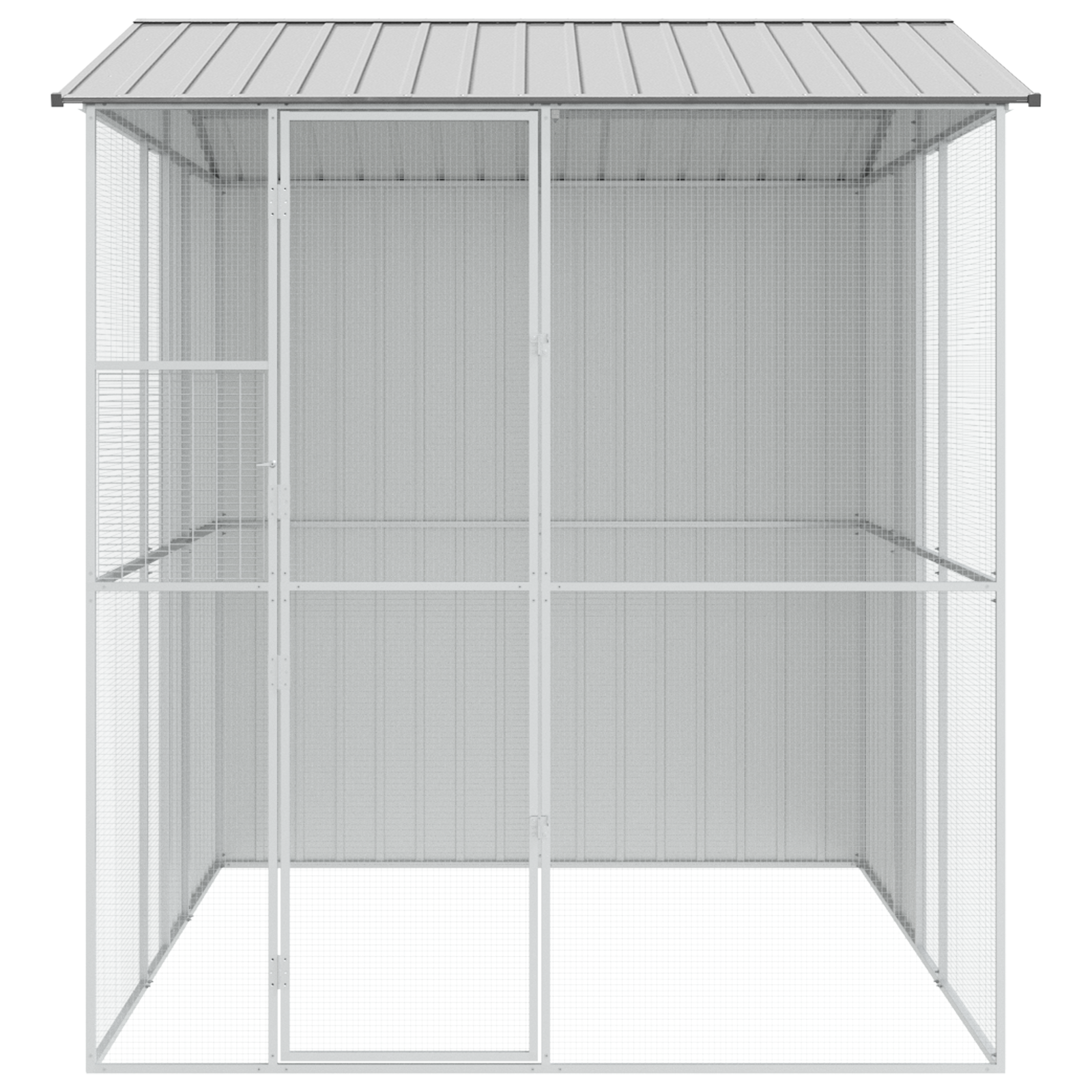 Bird Aviary Grey 215x310x247 cm Steel - Image 5
