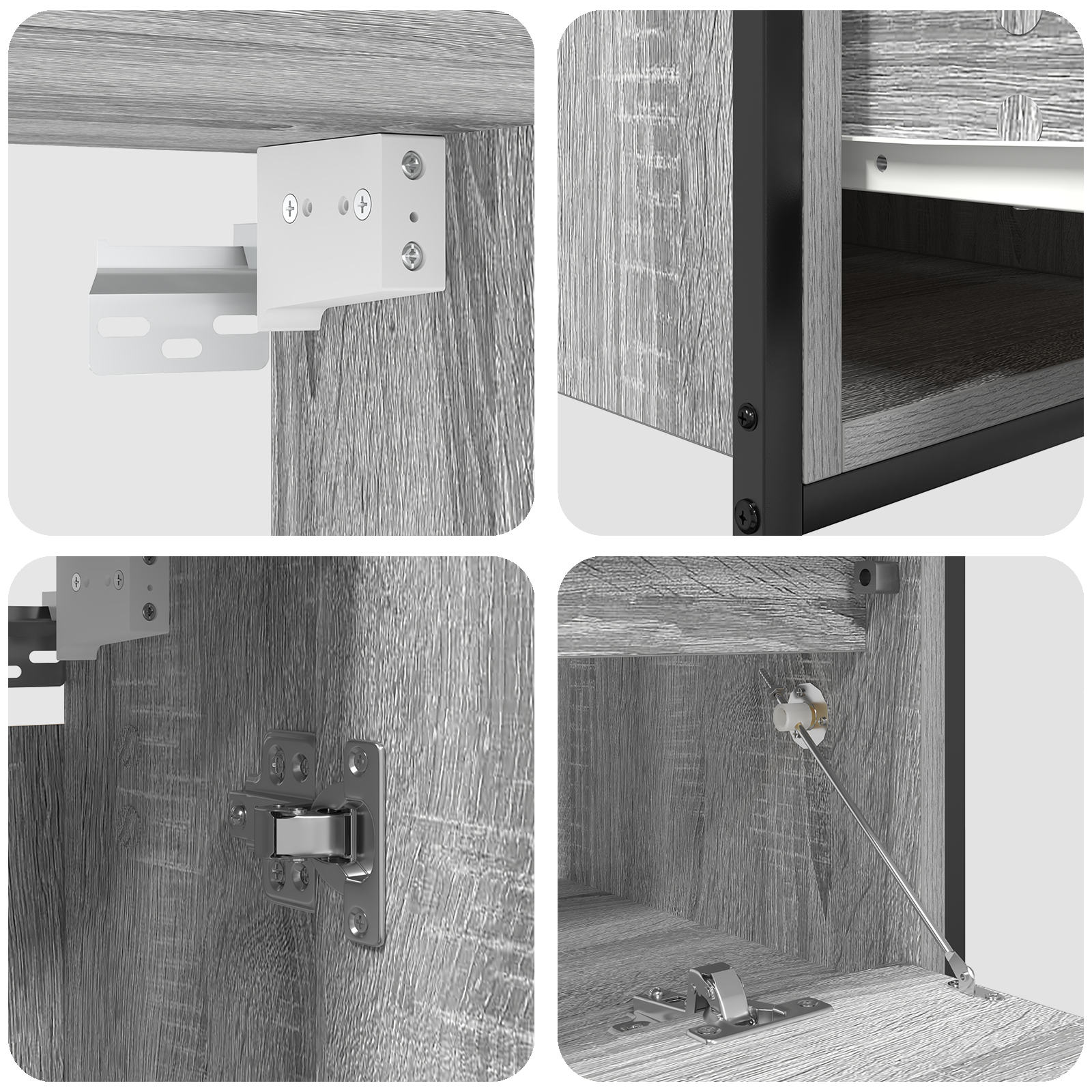 5-Piece Bathroom Furniture Set in Grey Sonoma Engineered Wood - Image 10