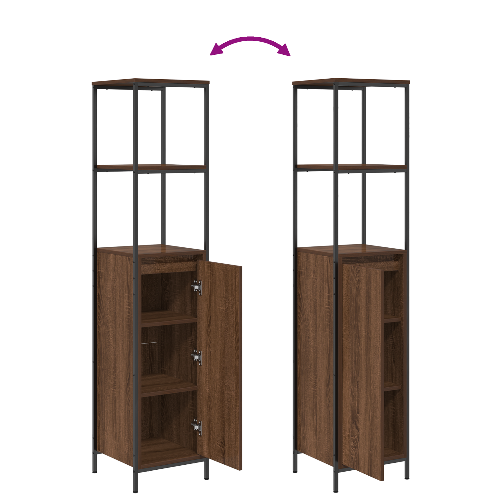 2 Piece Bathroom Furniture Set Brown Oak Engineered Wood - Image 8