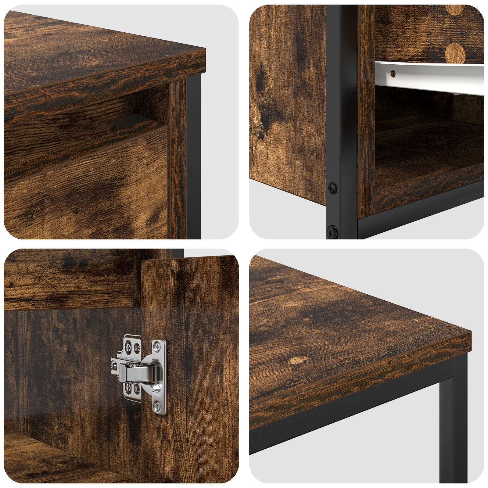 3-Piece Bathroom Furniture Set in Smoked Oak Engineered Wood - Image 7