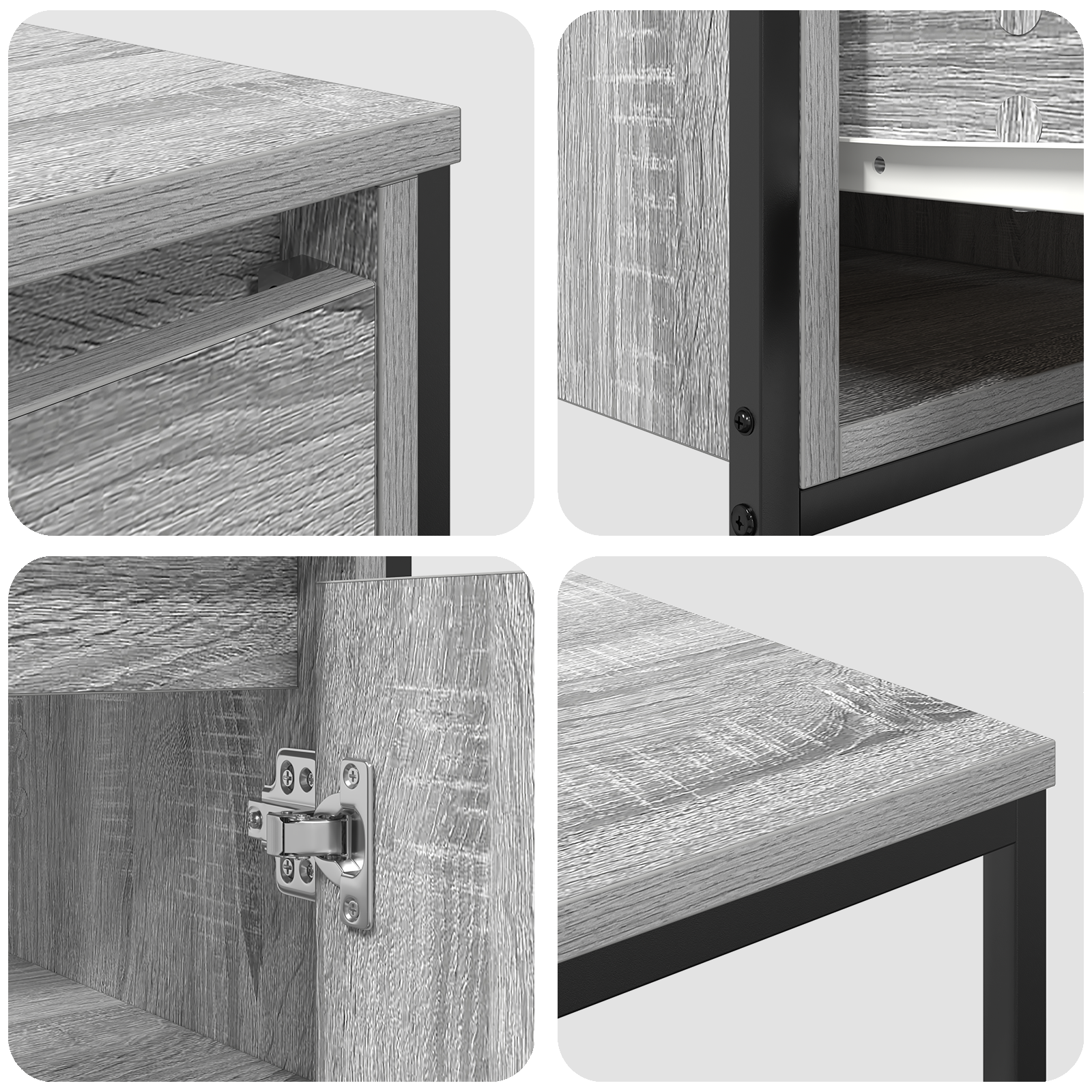 3-Piece Bathroom Furniture Set in Grey Sonoma Engineered Wood - Image 8