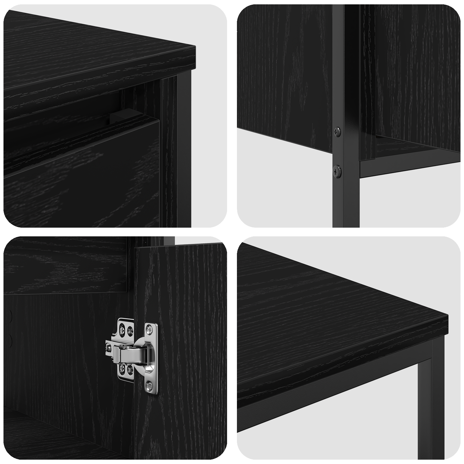3 Piece Bathroom Furniture Set Black Oak Engineered Wood - Image 7