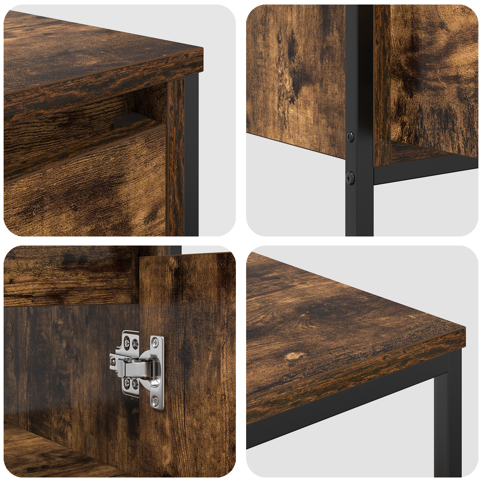 3-Piece Bathroom Furniture Set in Smoked Oak - Engineered Wood - Image 8