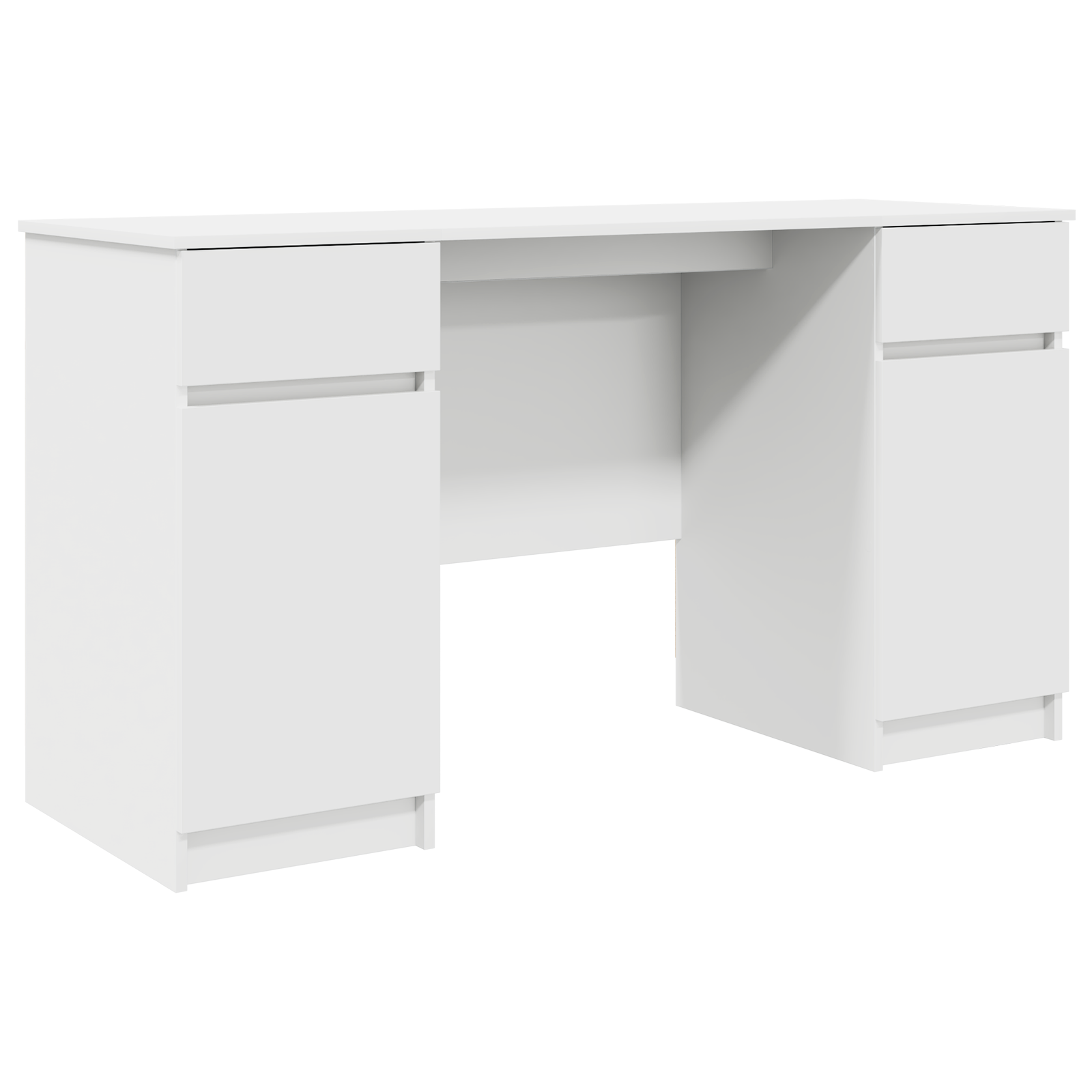 Desk White 140x49x76 cm Engineered Wood - Image 2