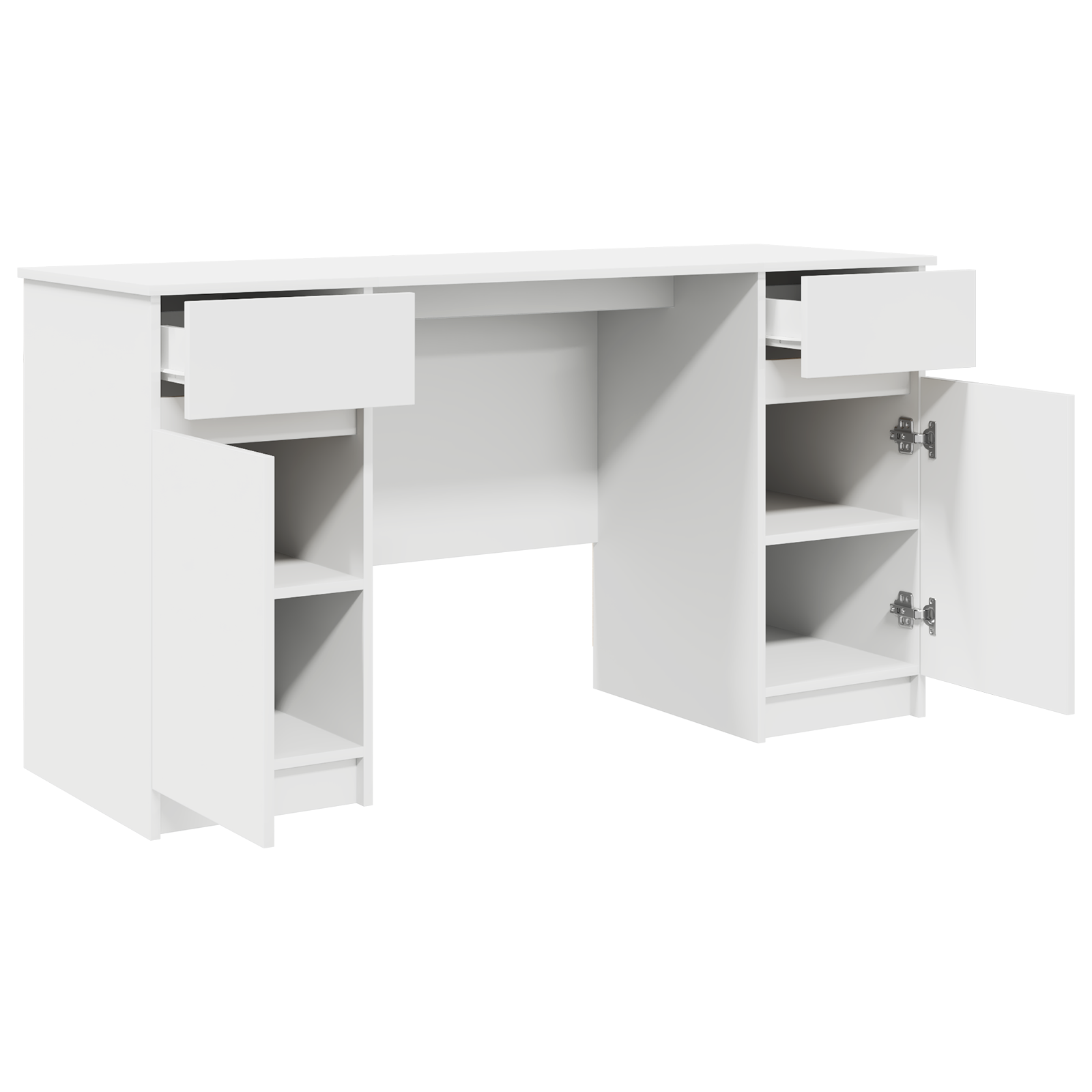 Desk White 140x49x76 cm Engineered Wood - Image 5