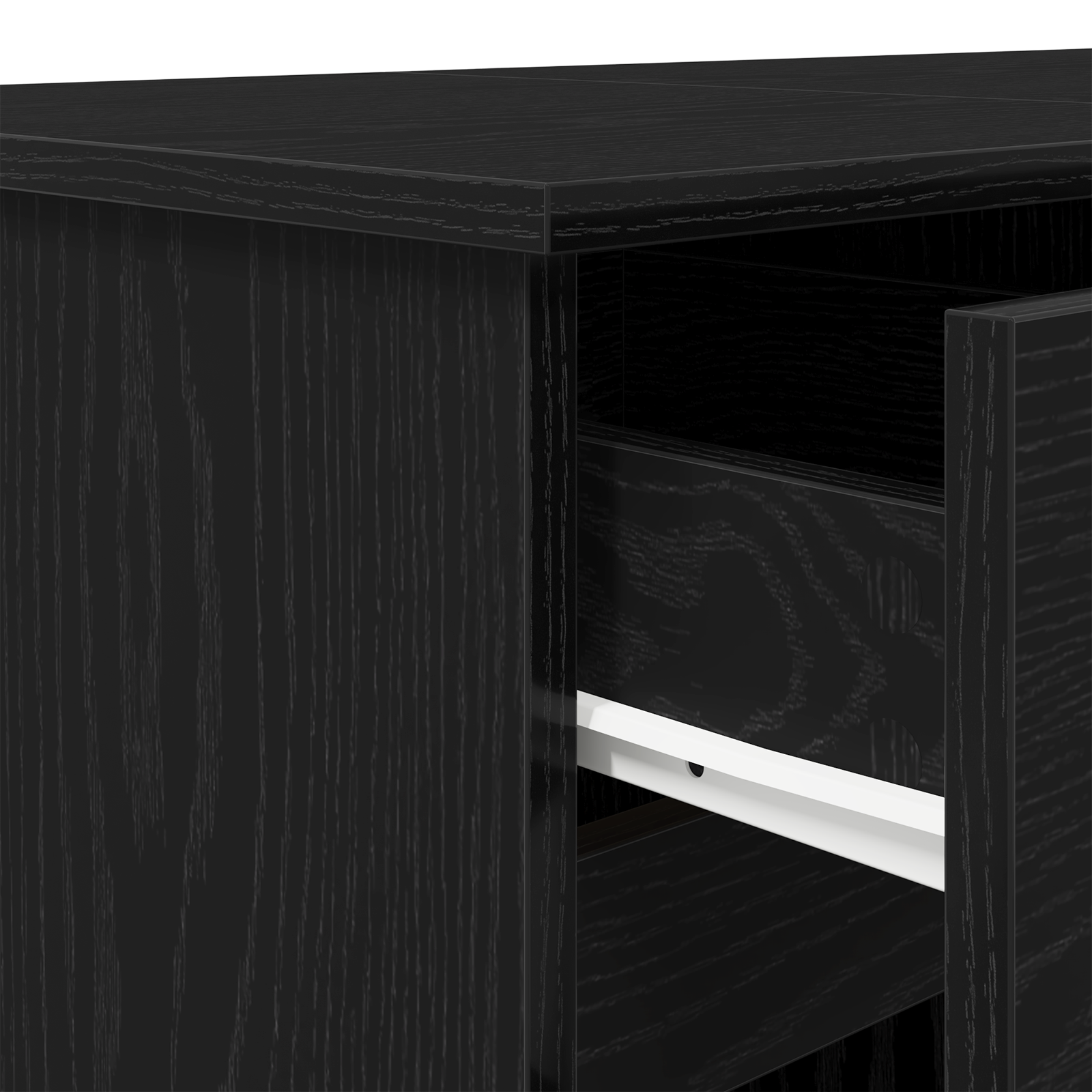 Desk Black Oak 140x49x76 cm Engineered Wood - Image 10