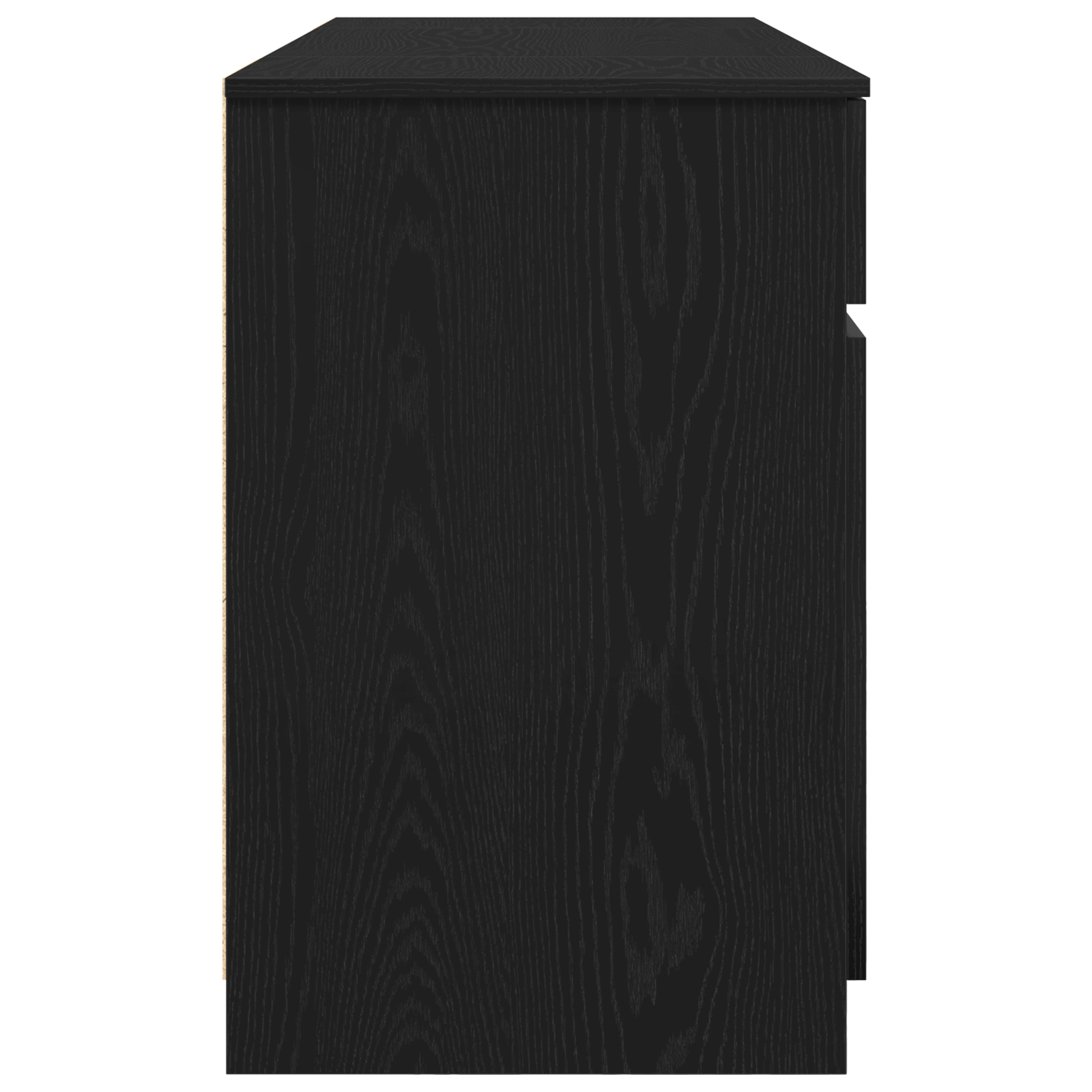 Desk Black Oak 140x49x76 cm Engineered Wood - Image 8