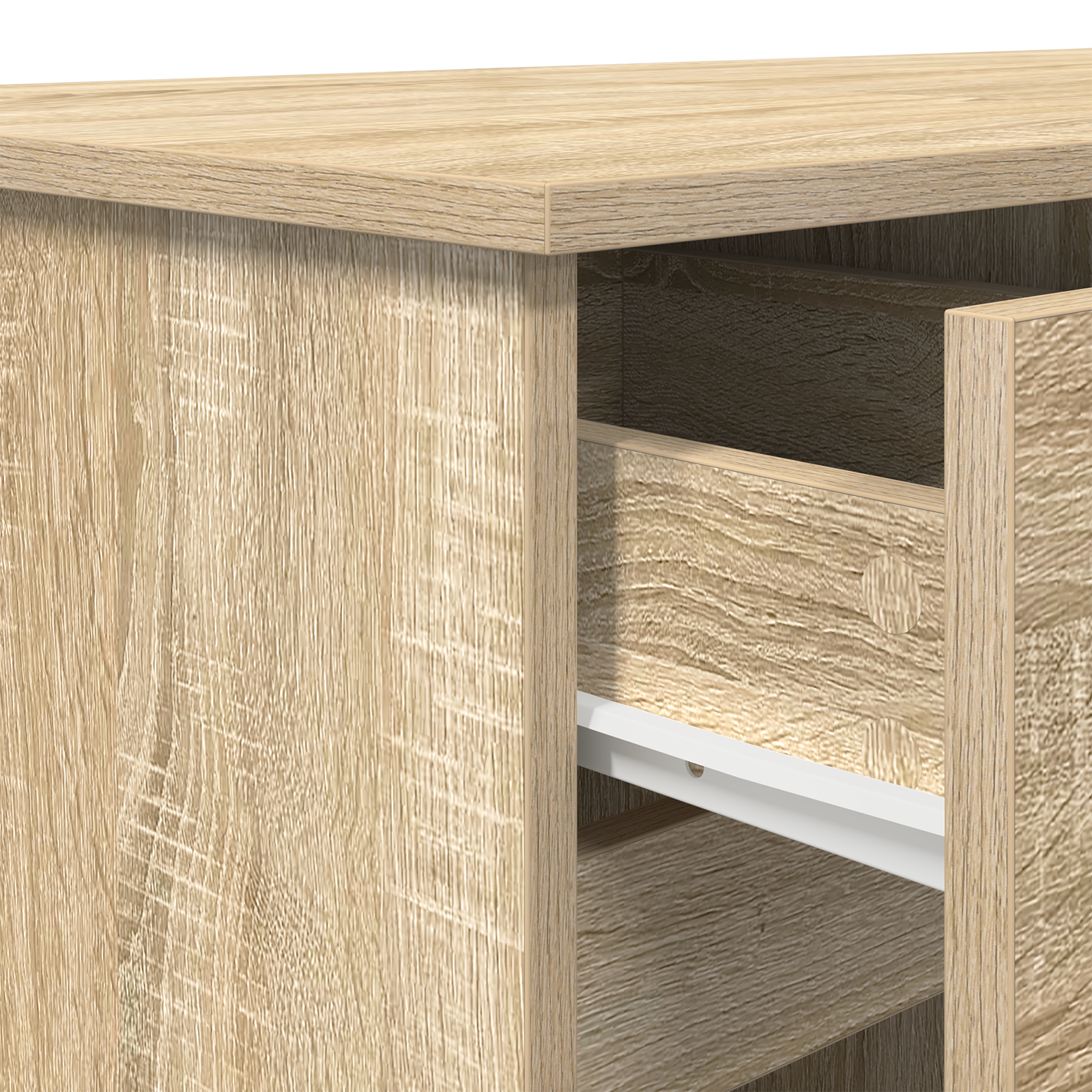 Desk Sonoma Oak 140x49x76 cm Engineered Wood - Image 10