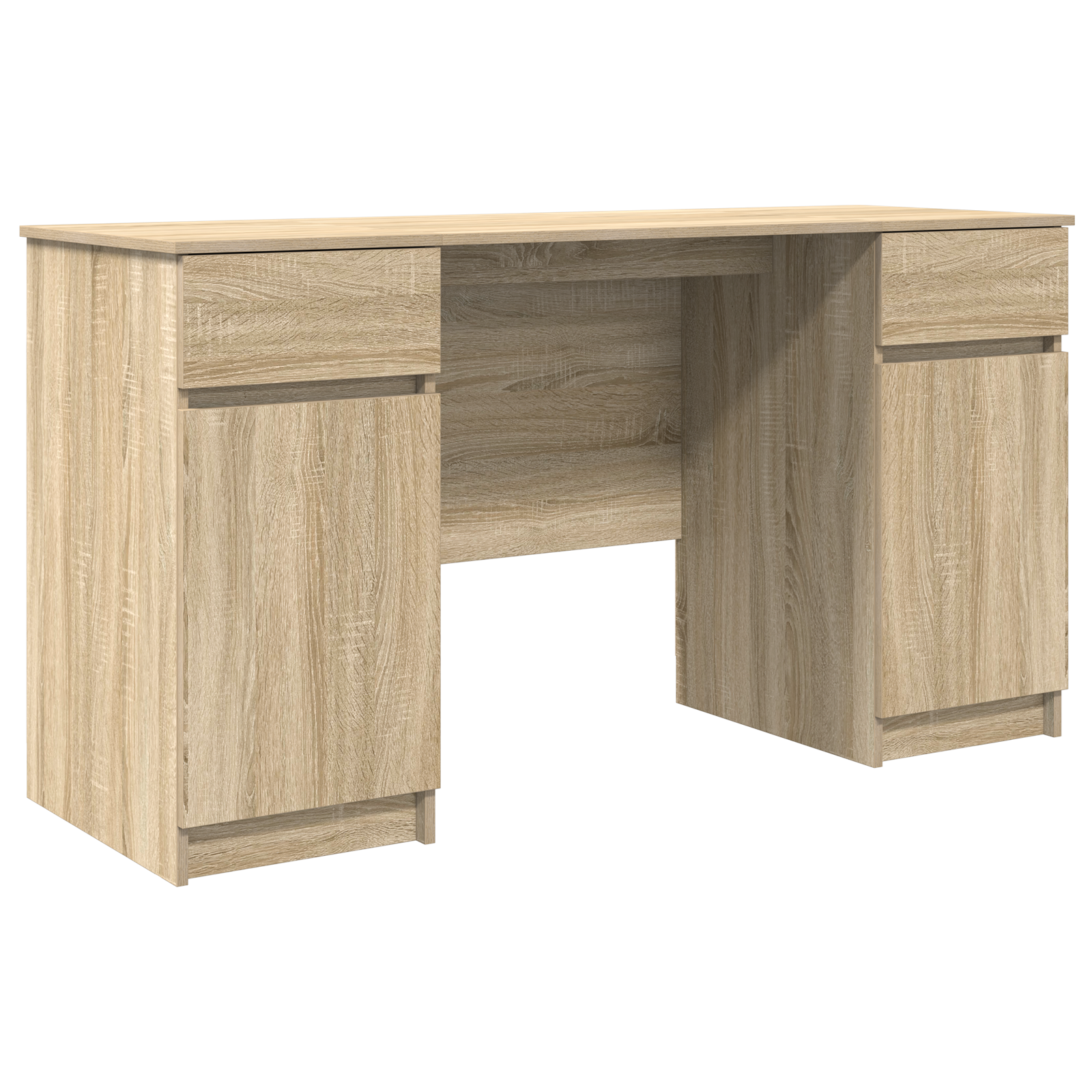 Desk Sonoma Oak 140x49x76 cm Engineered Wood - Image 2