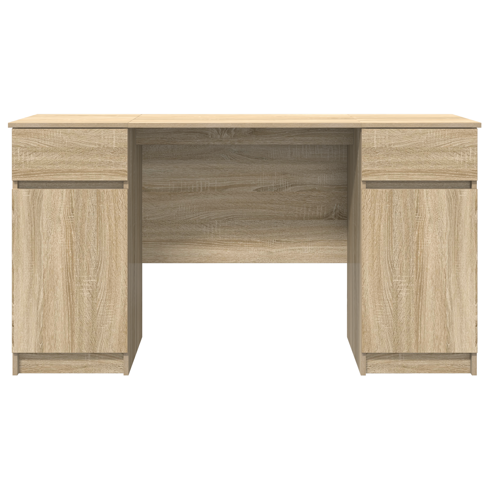 Desk Sonoma Oak 140x49x76 cm Engineered Wood - Image 7