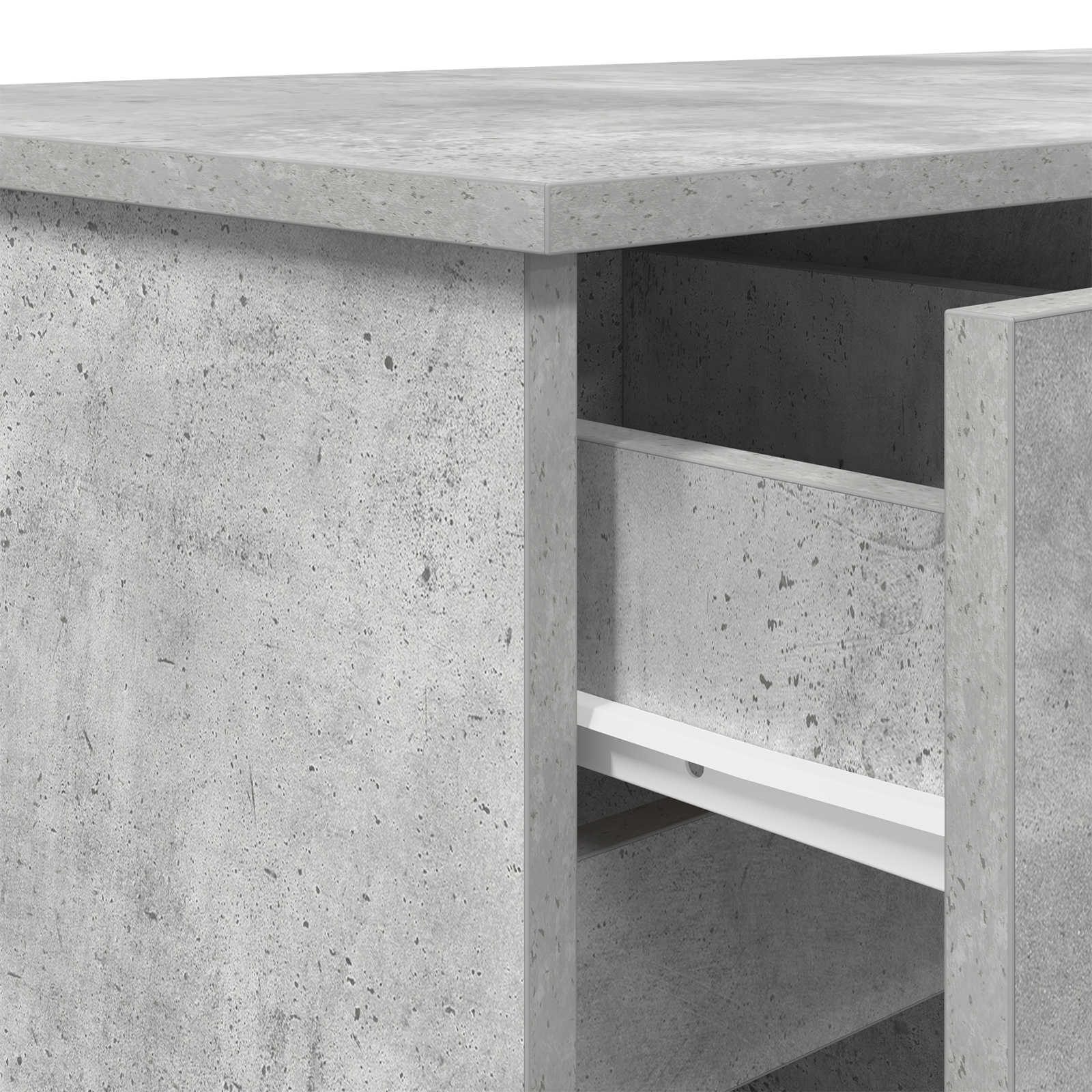 Desk Concrete Grey 140x49x76 cm Engineered Wood - Image 10