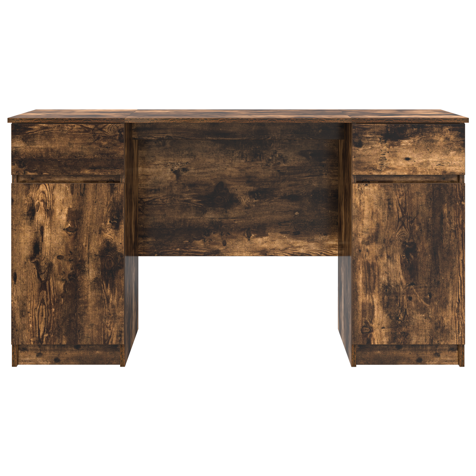 Desk Smoked Oak 140x49x76 cm Engineered Wood - Image 7