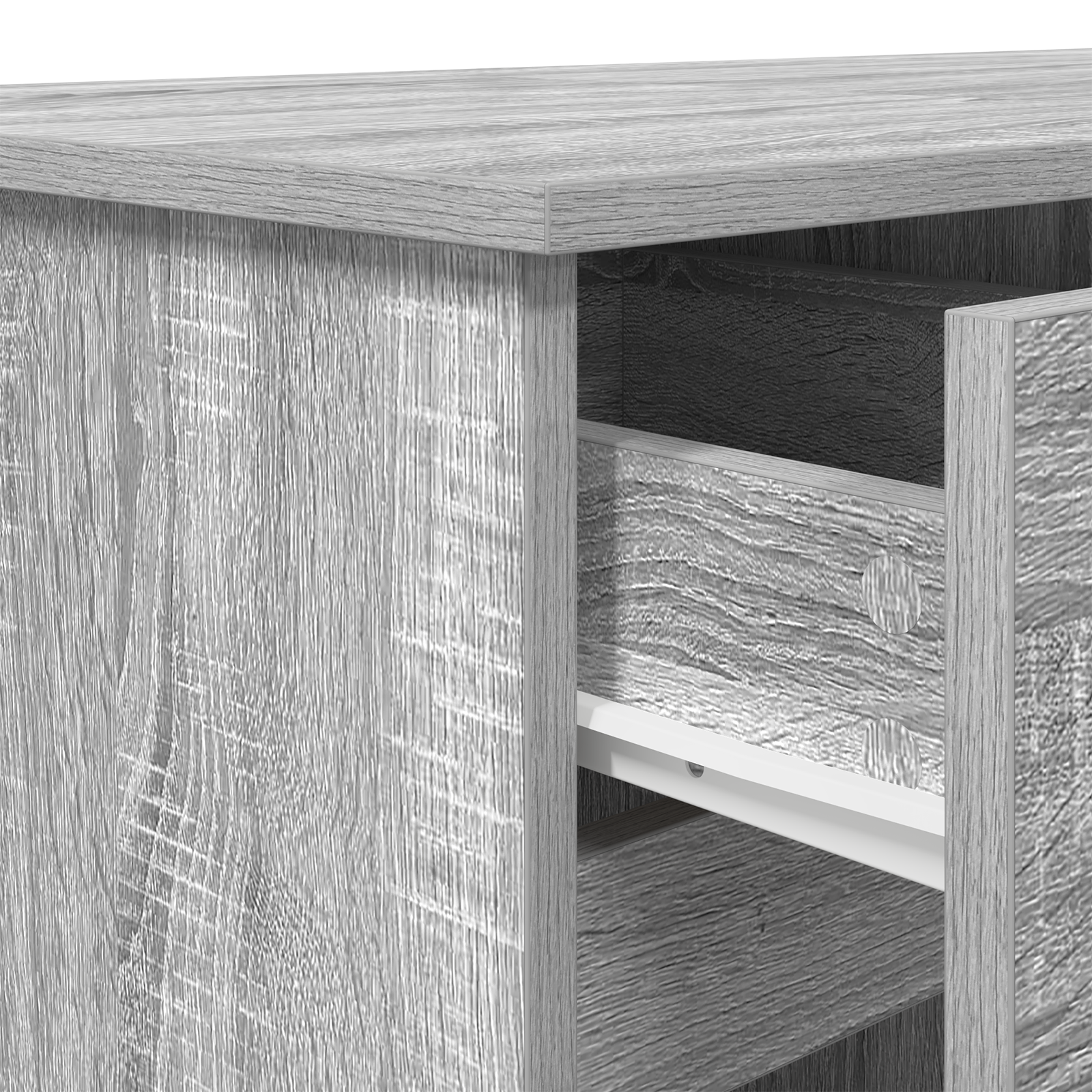 Desk Grey Sonoma 140x49x76 cm Engineered Wood - Image 10