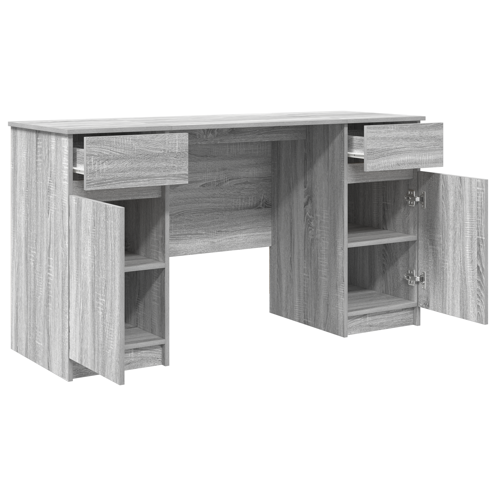 Desk Grey Sonoma 140x49x76 cm Engineered Wood - Image 5