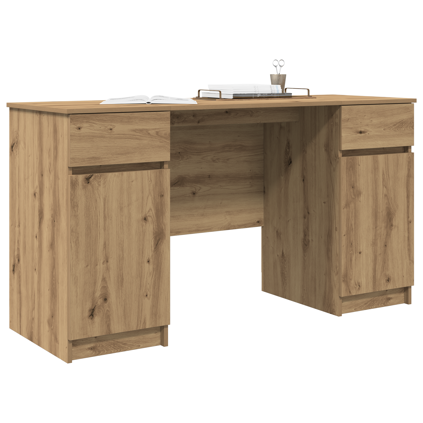 Desk Artisan Oak 140x49x76 cm Engineered Wood - Image 3