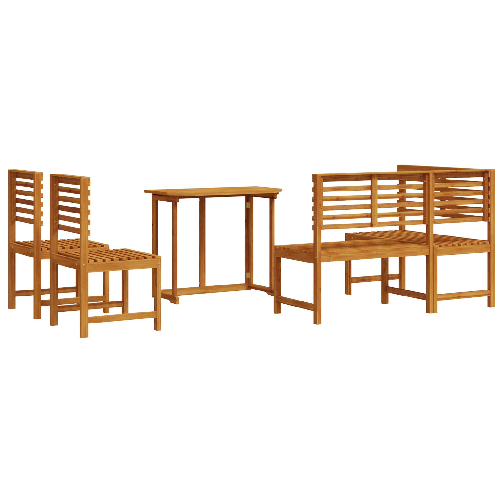 4-Piece Garden Dining Set - Made of Solid Acacia Wood - Image 10