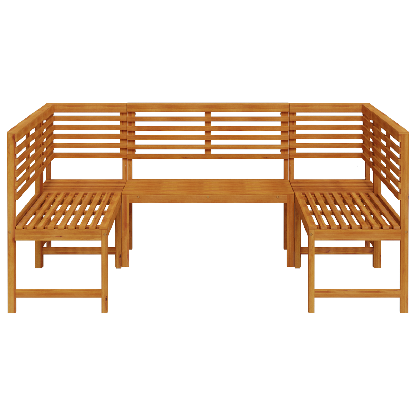 5-Piece Acacia Wood Garden Bench Set - Image 6