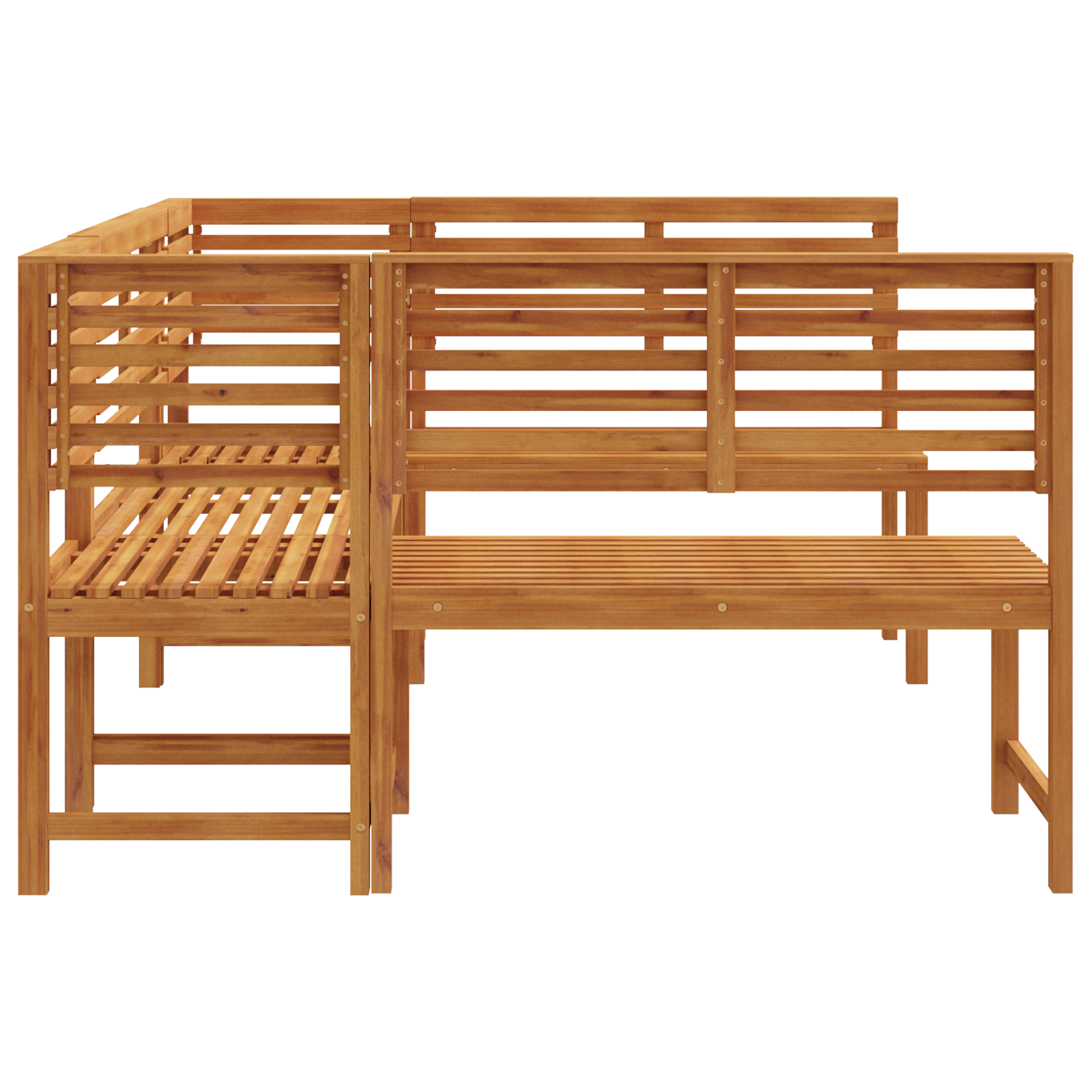5-Piece Acacia Wood Garden Bench Set - Image 7