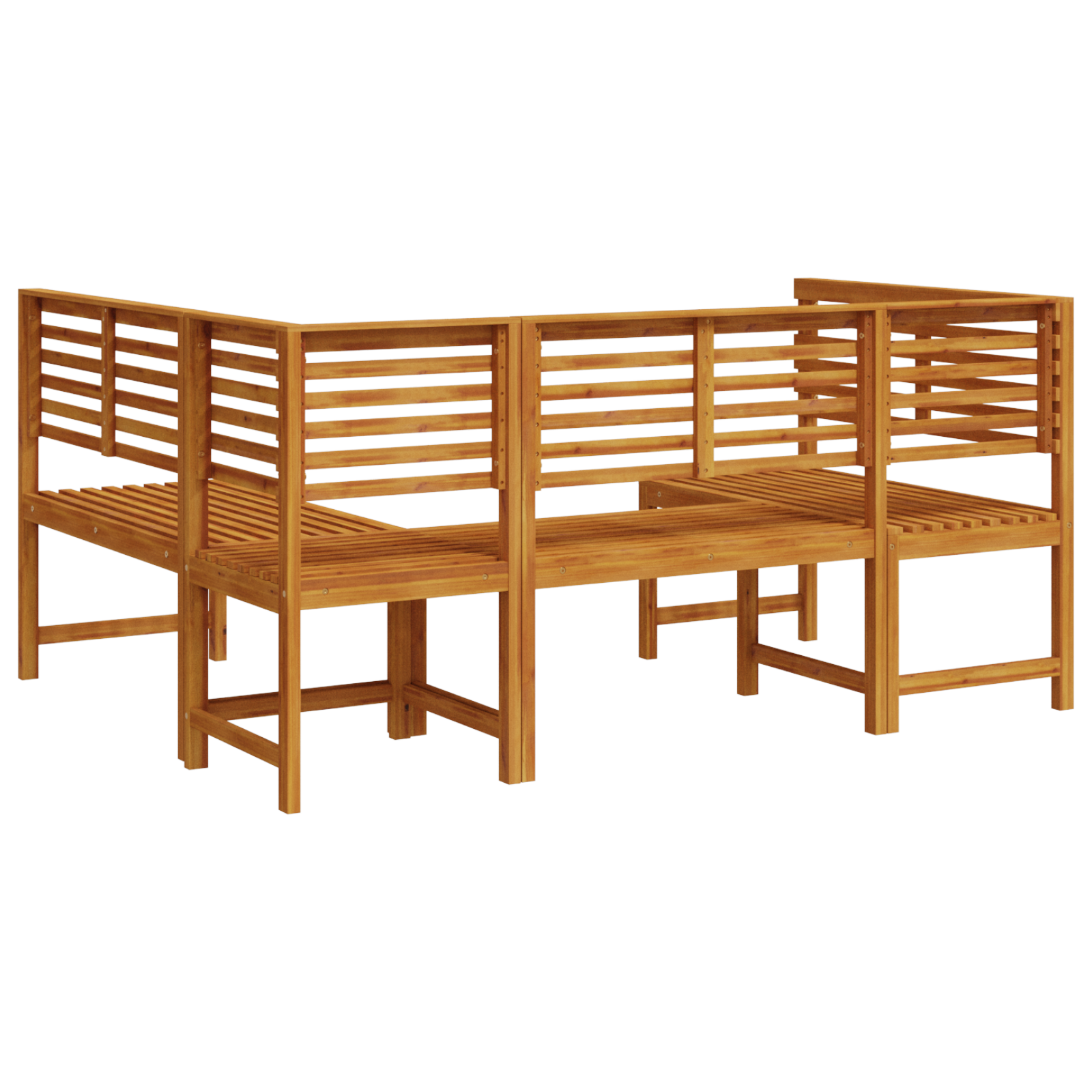 3-Piece Garden Bench Set - Solid Acacia Wood - Image 9