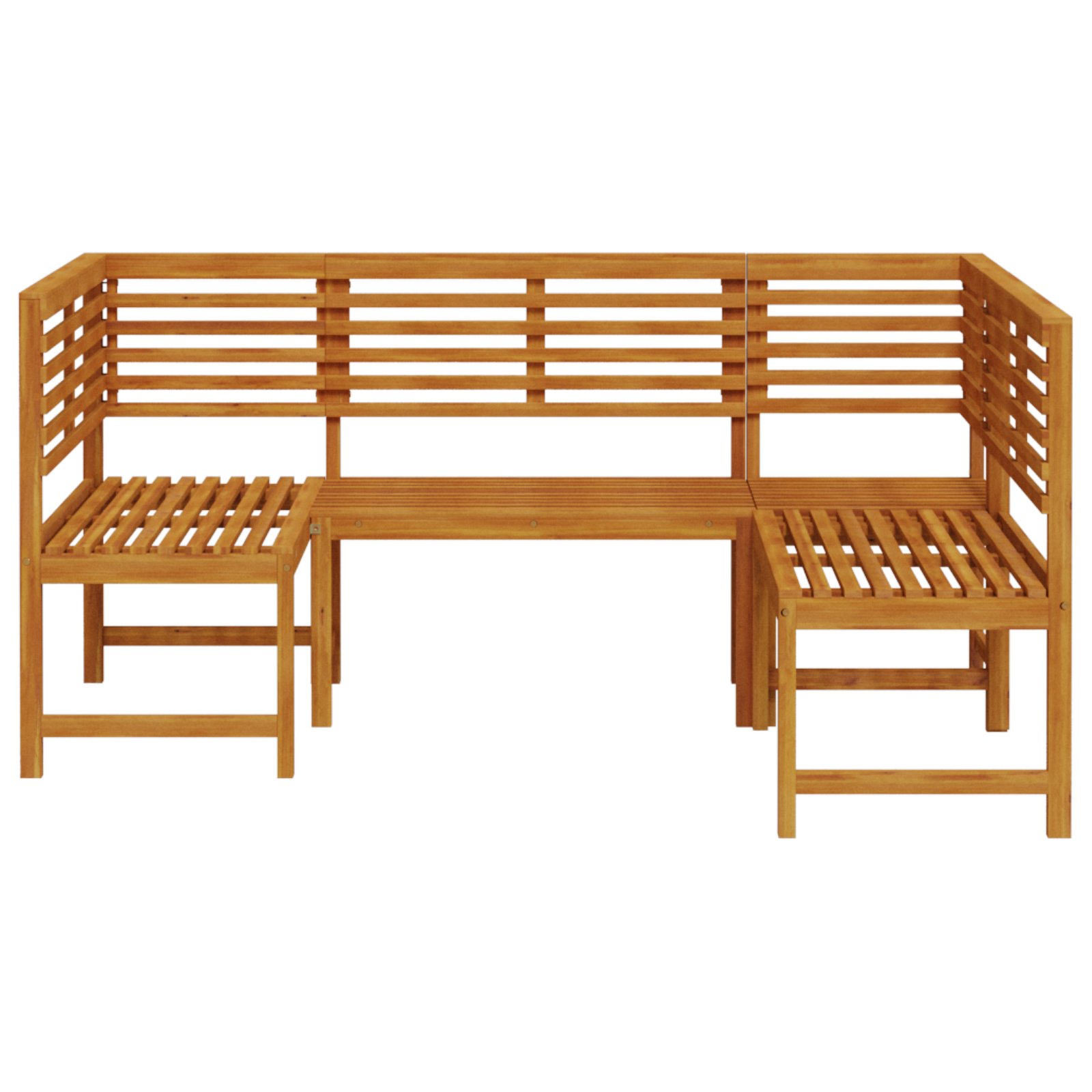 3-Piece Garden Bench Set - Solid Acacia Wood - Image 7