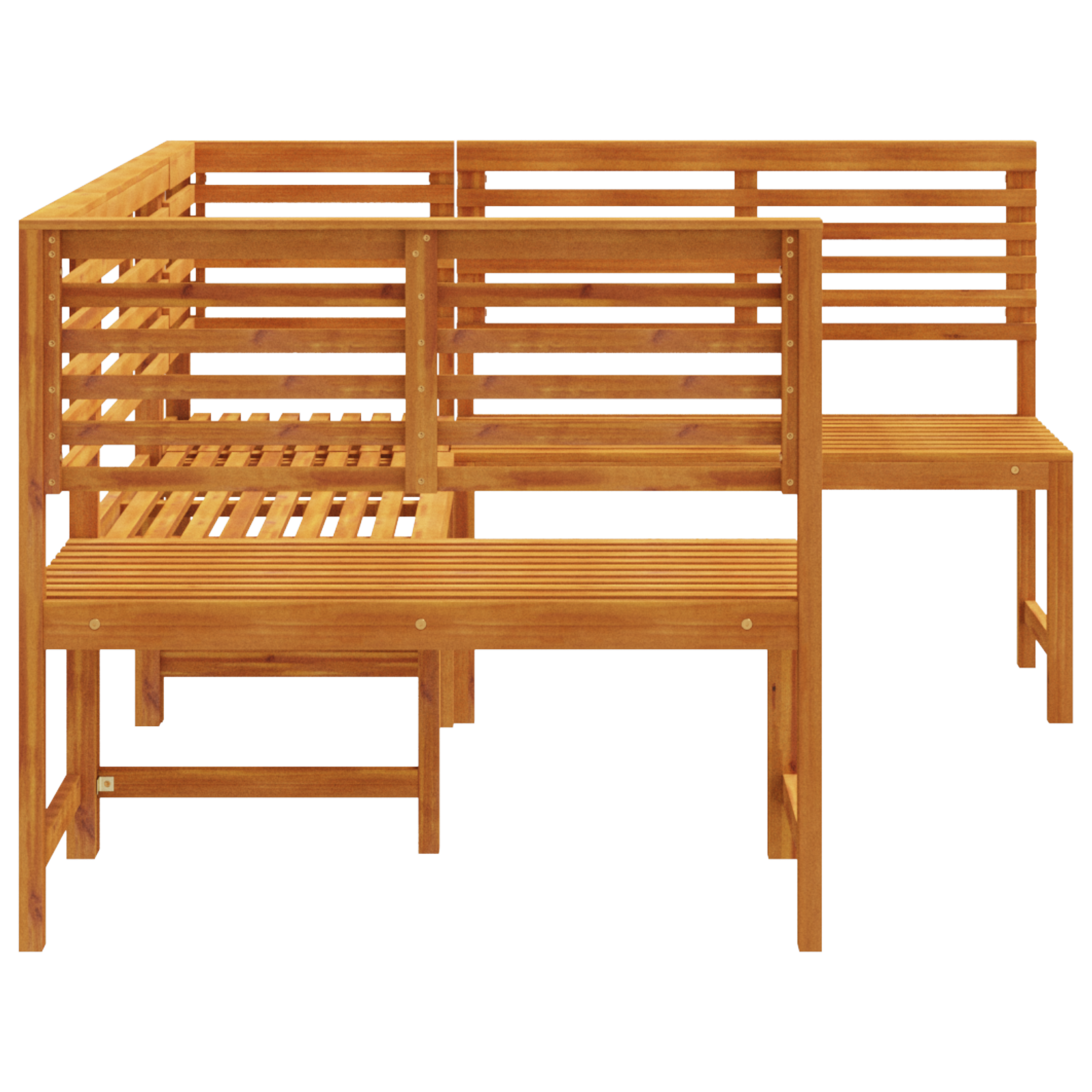 3-Piece Garden Bench Set - Solid Acacia Wood - Image 8