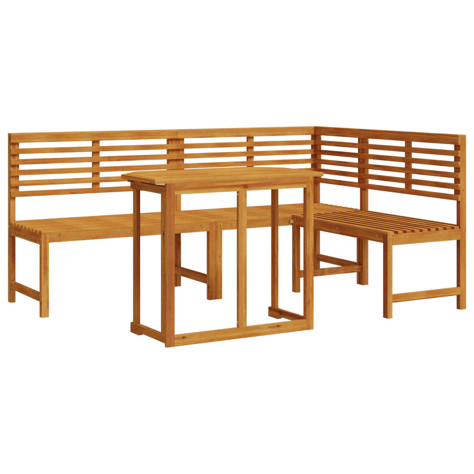 3-Piece Garden Bistro Set - Solid Acacia Wood - Image 2