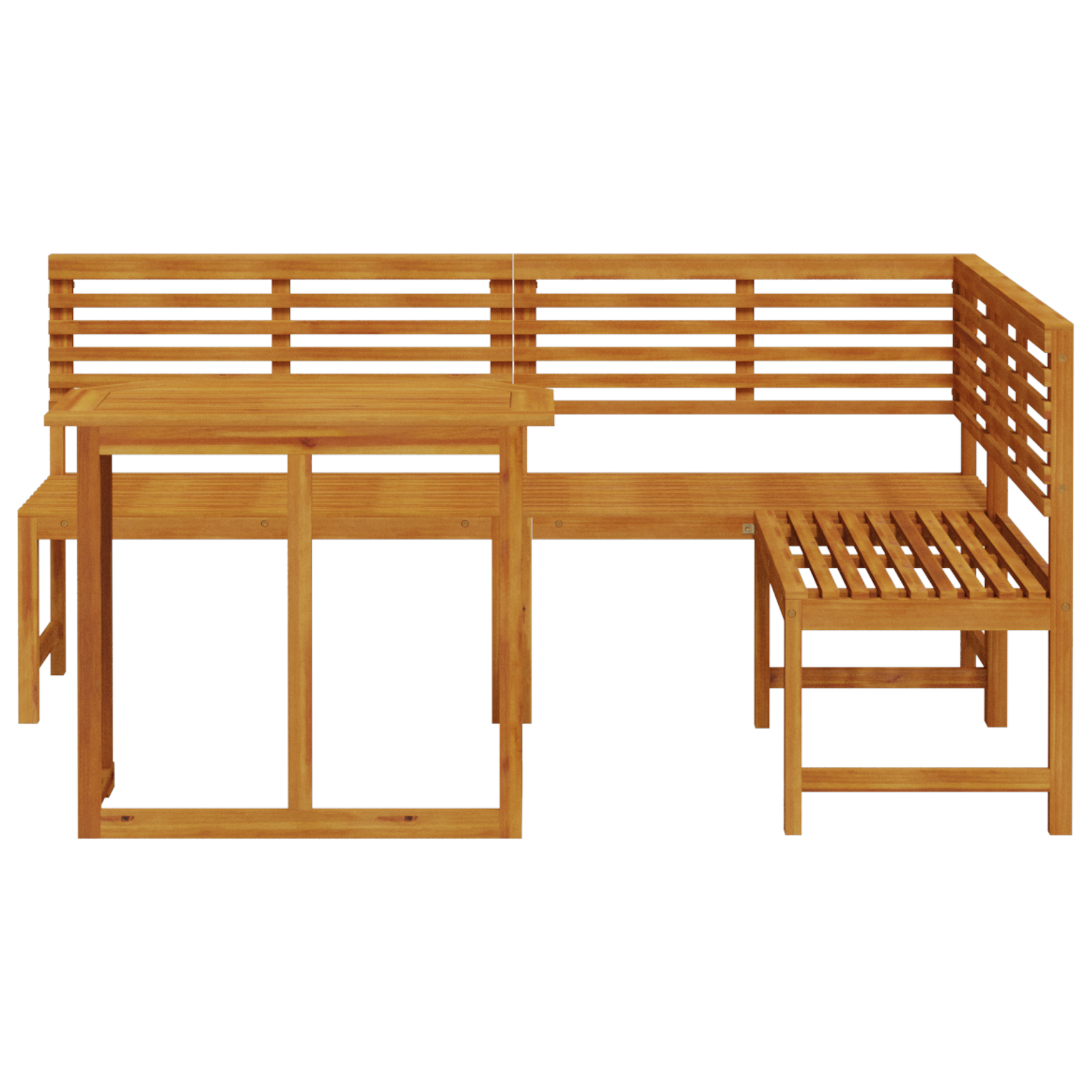 3-Piece Garden Bistro Set - Solid Acacia Wood - Image 8