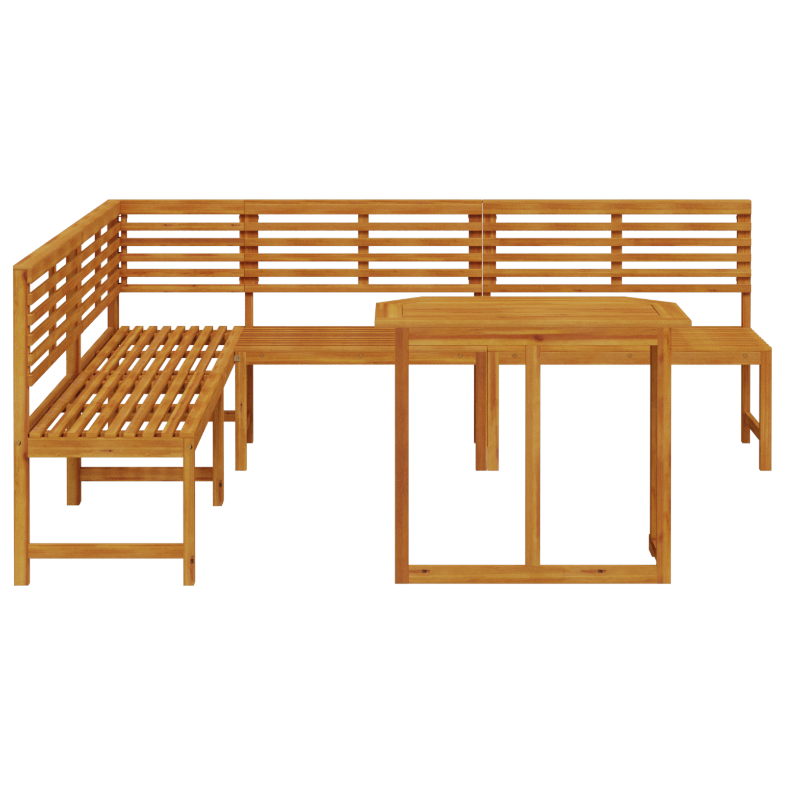 4-Piece Acacia Wood Garden Dining Set - Image 8