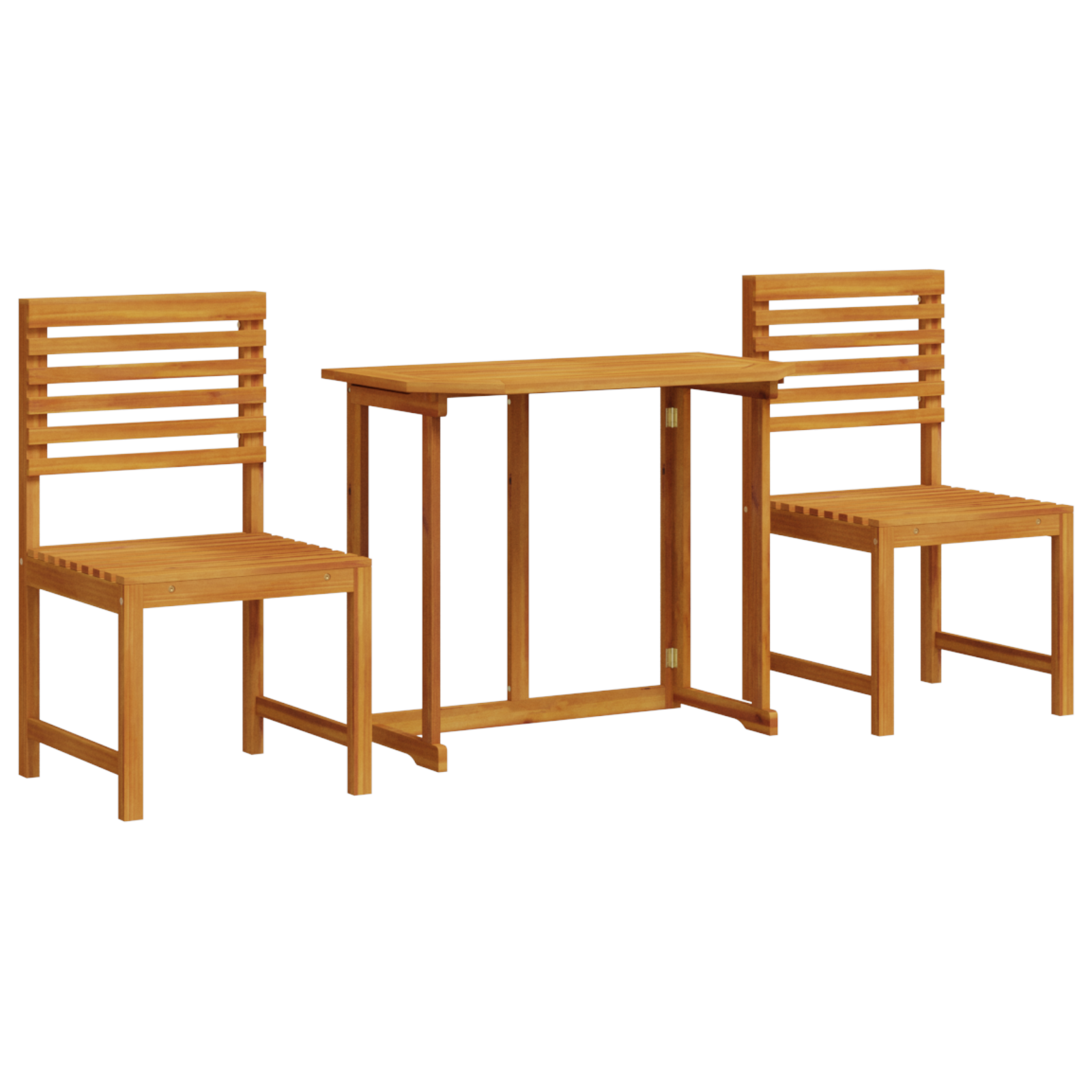 3-Piece Garden Bistro Set - Solid Acacia Wood - Image 2