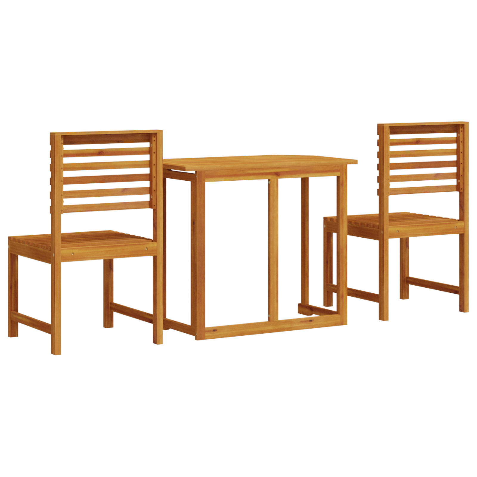 3-Piece Garden Bistro Set - Solid Acacia Wood - Image 9