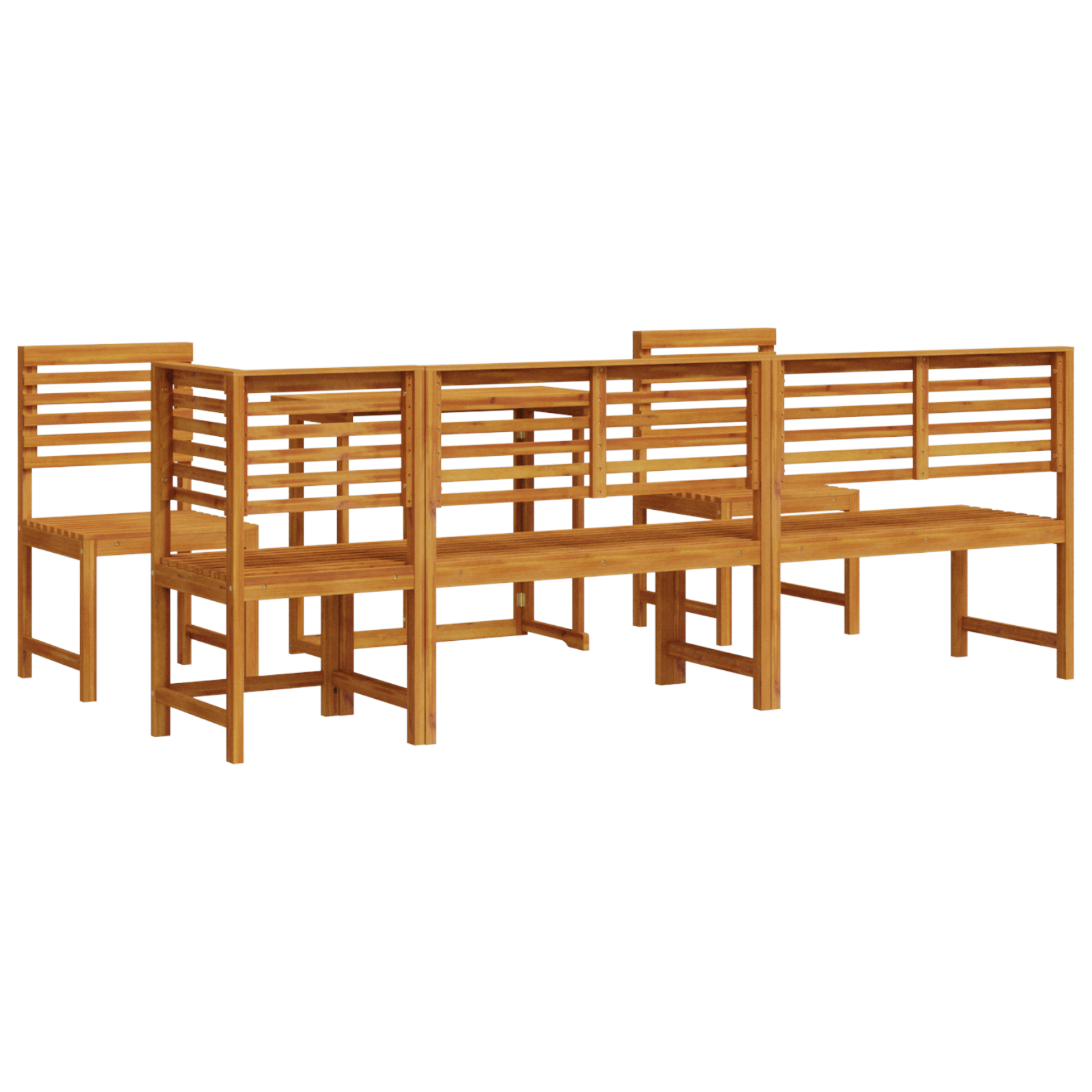 6-Piece Garden Dining Set - Solid Acacia Wood - Image 10