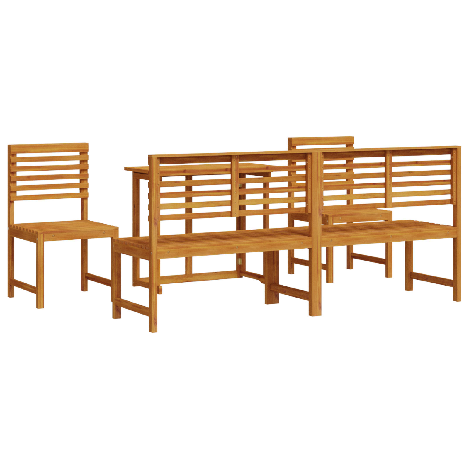 5 Piece Garden Dining Set Made of Solid Acacia Wood - Image 10