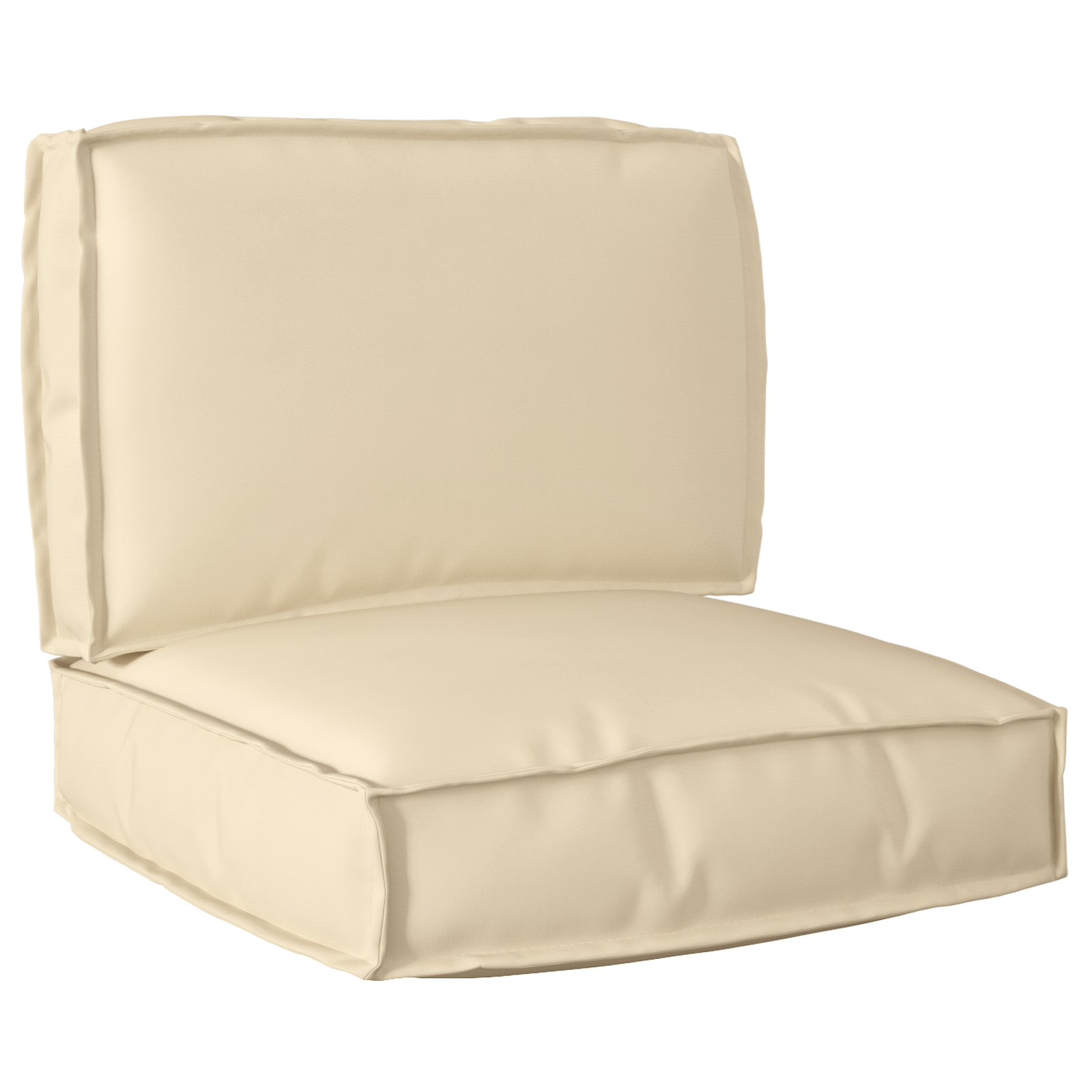 2-delige palletkussen set beige oxford stof