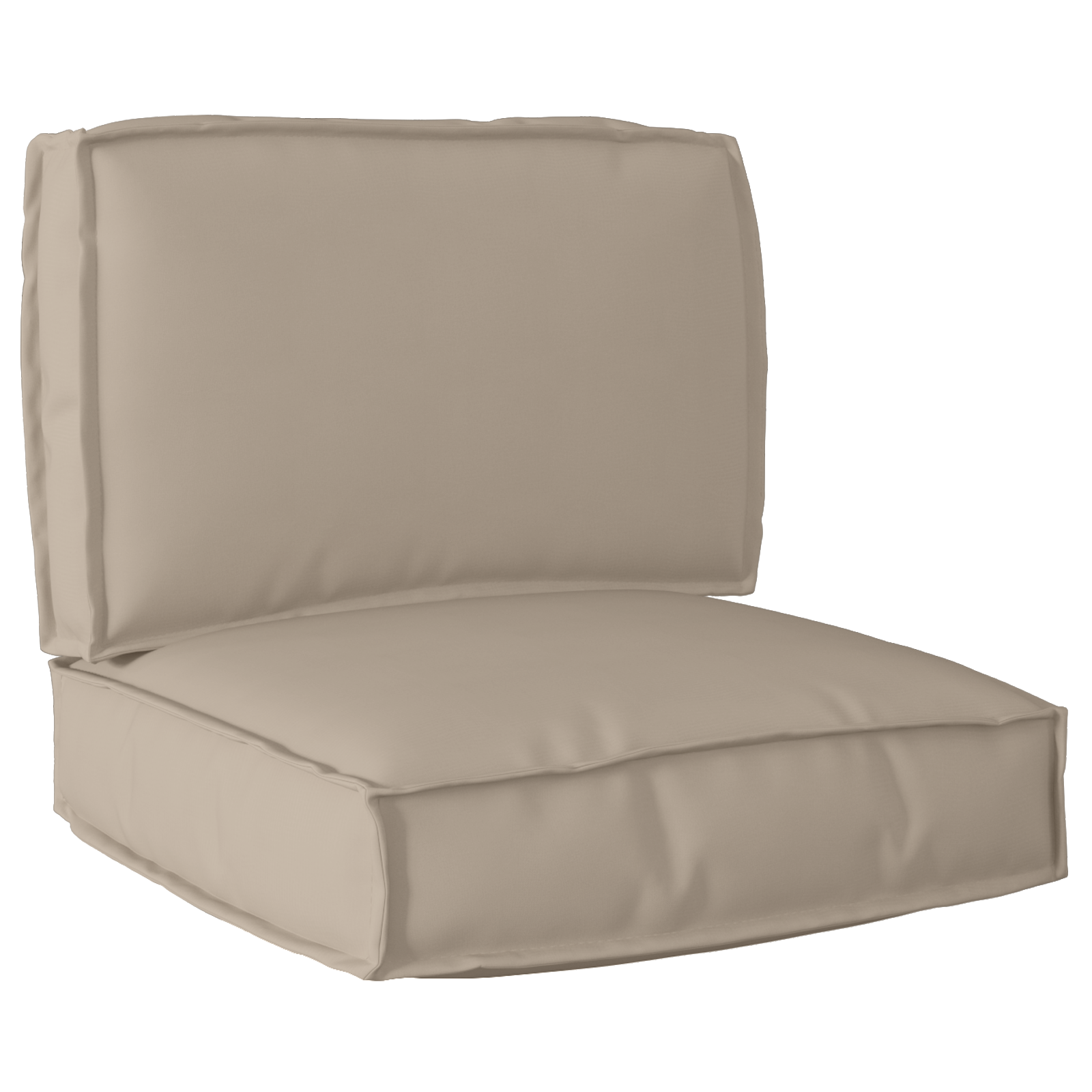 2-delige Palletkussen Set Taupe Oxford Stof