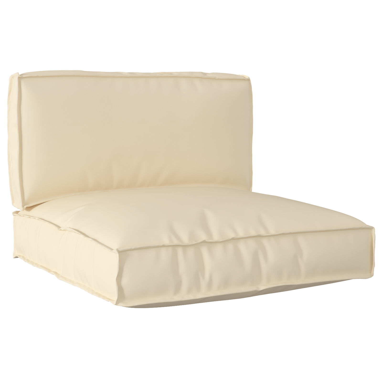 2-delig Pallet Kussen Set Beige Oxford Stoffering