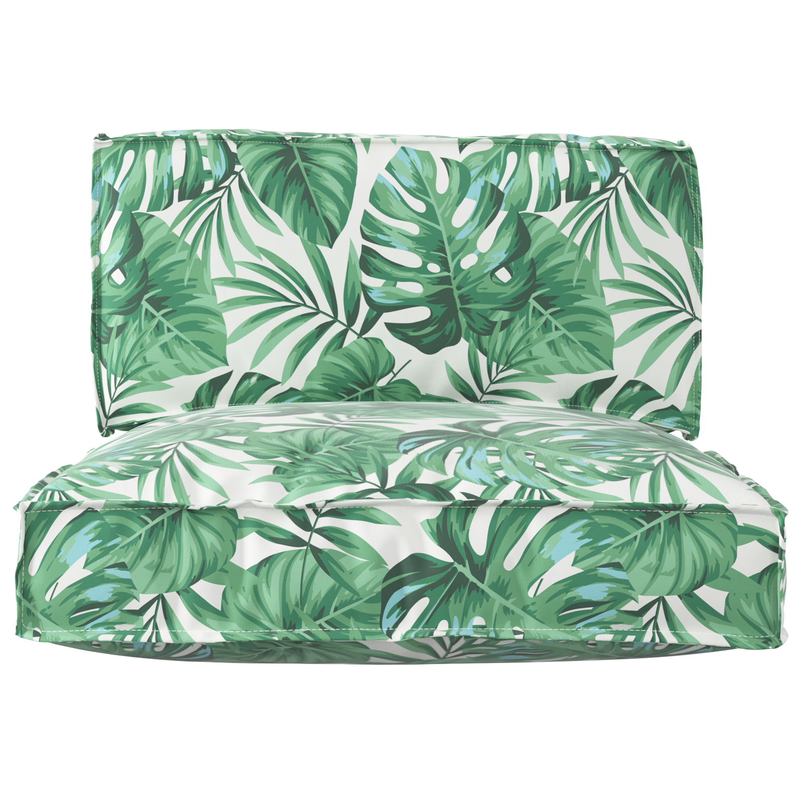 2 Piece Pallet Cushion Set Leaf Pattern Oxford Fabric - Image 4