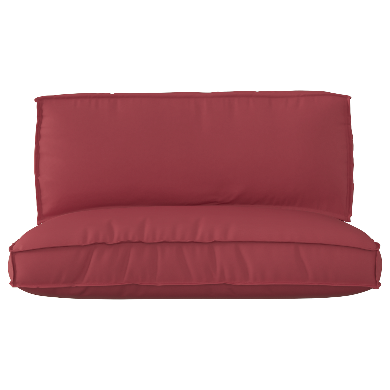 2 Piece Pallet Cushion Set Wine Red Oxford Fabric - Image 4