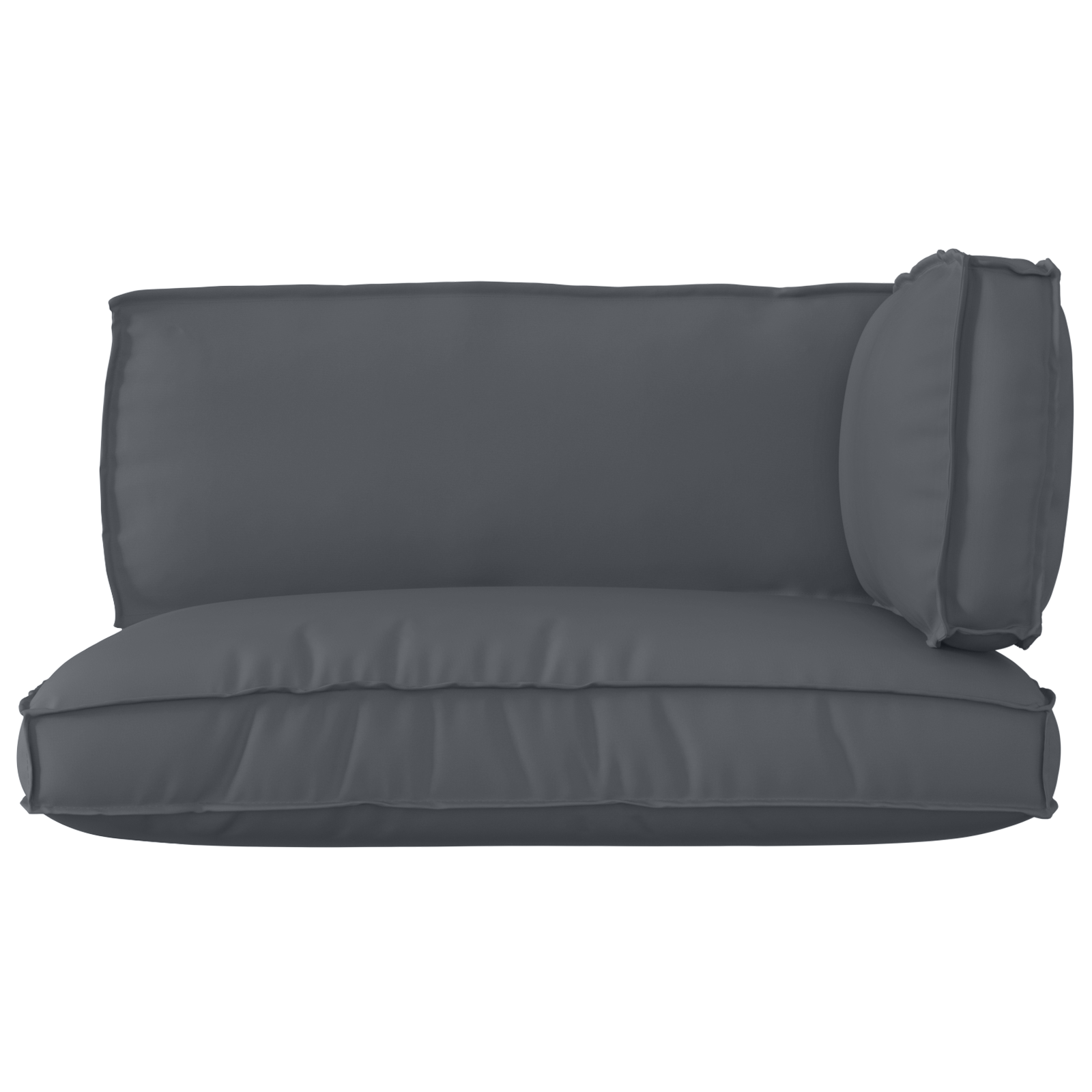 3 Piece Pallet Cushion Set Anthracite Oxford Fabric - Image 5