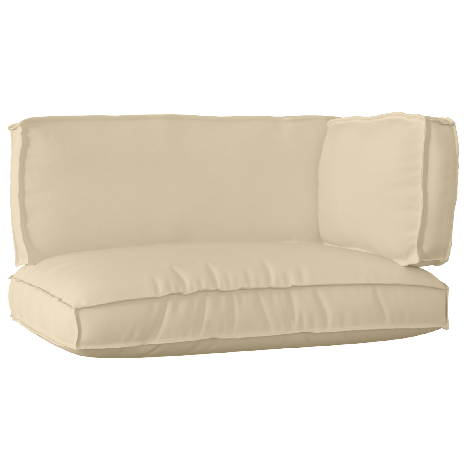 3-delige Pallet Kussen Set Beige Oxford Stof