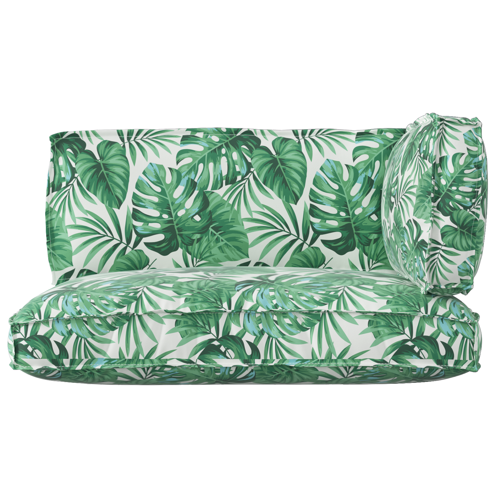 3 Piece Pallet Cushion Set Leaf Pattern Oxford Fabric - Image 5