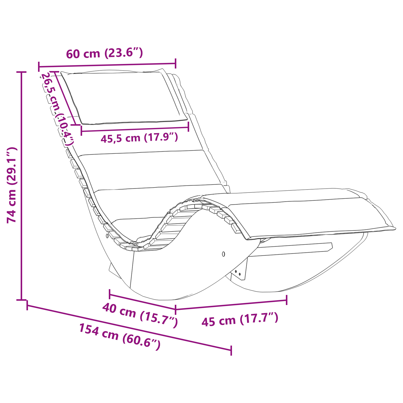 Sun Lounger Set of 2 Cream, Natural Wood - Image 11